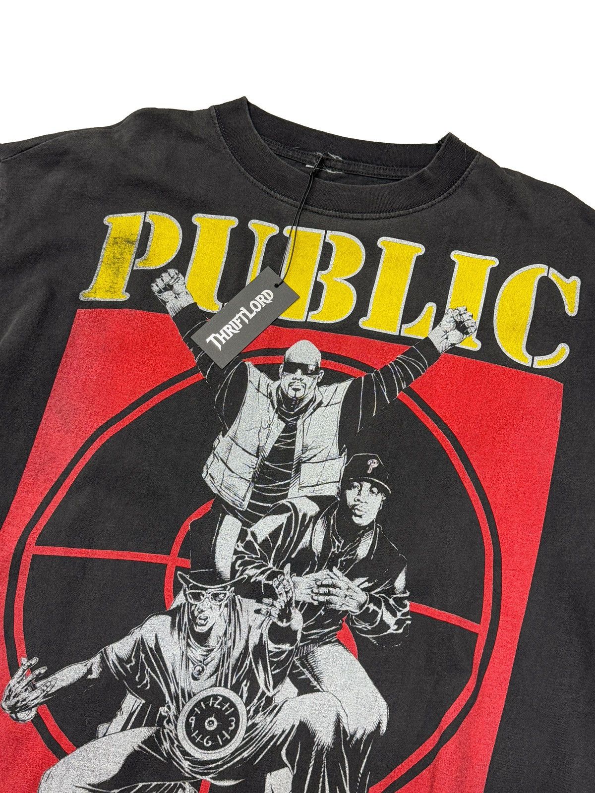 Designer × Rap Tees × Vintage 90s Public Enemy “Sick-n-Hour” Rap T