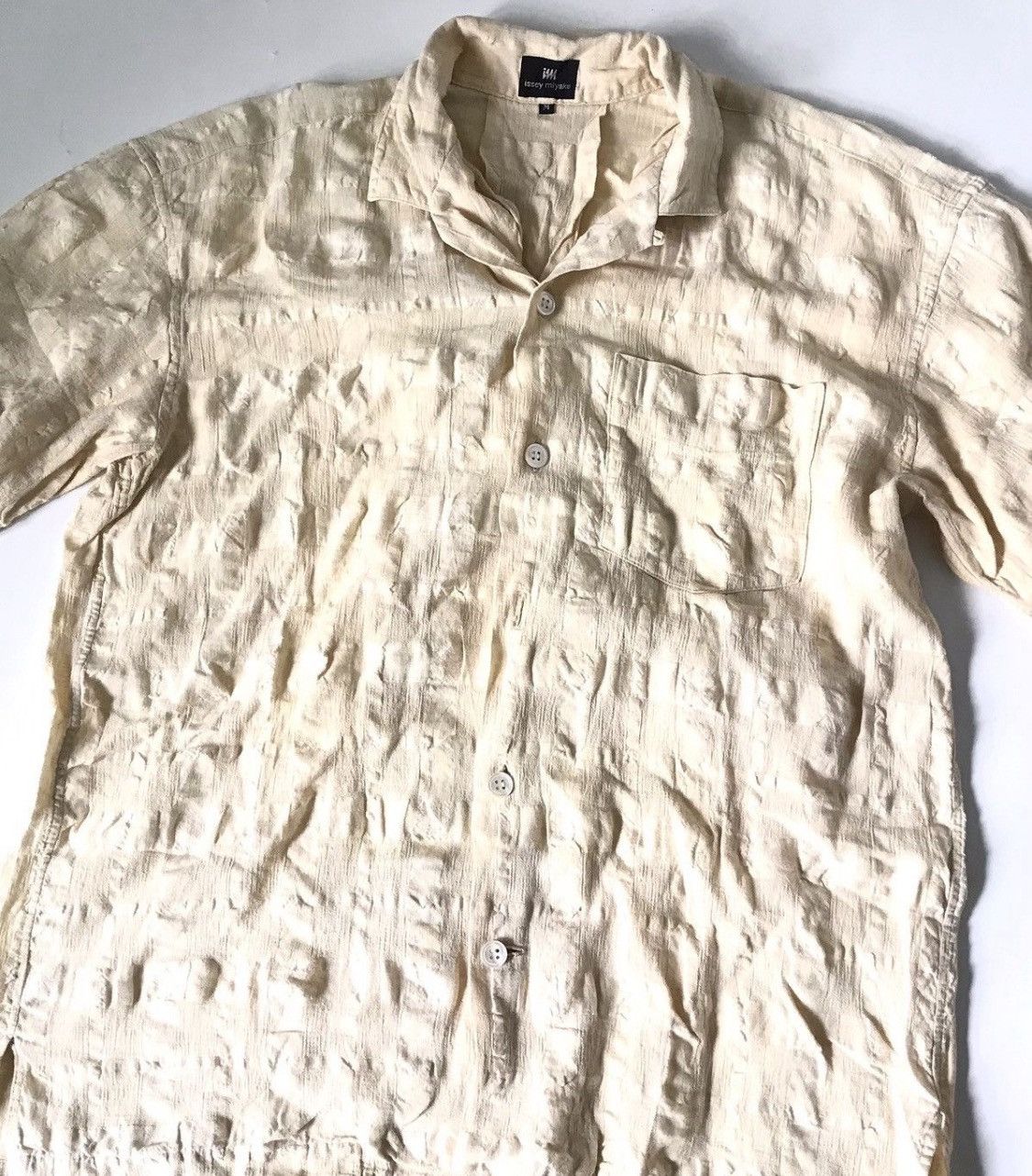 Issey Miyake Vintage issey miyake waffle texture camp shirt Size US M / EU 48-50 / 2 - 4 Thumbnail