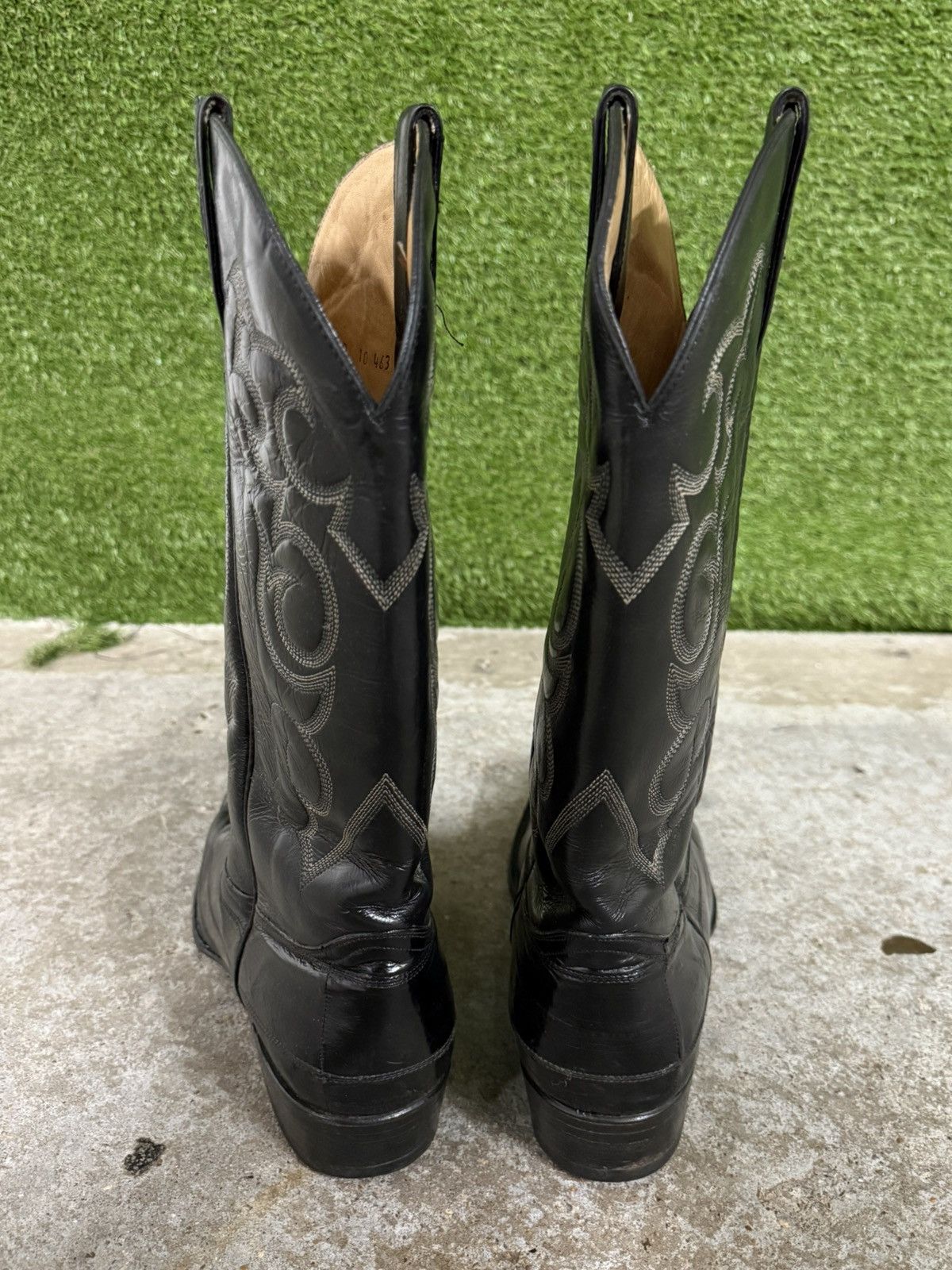 Vintage Vintage Leather Trinity River Boot Cowboy Black Leather 13D Size US 13 / EU 46 - 8 Thumbnail