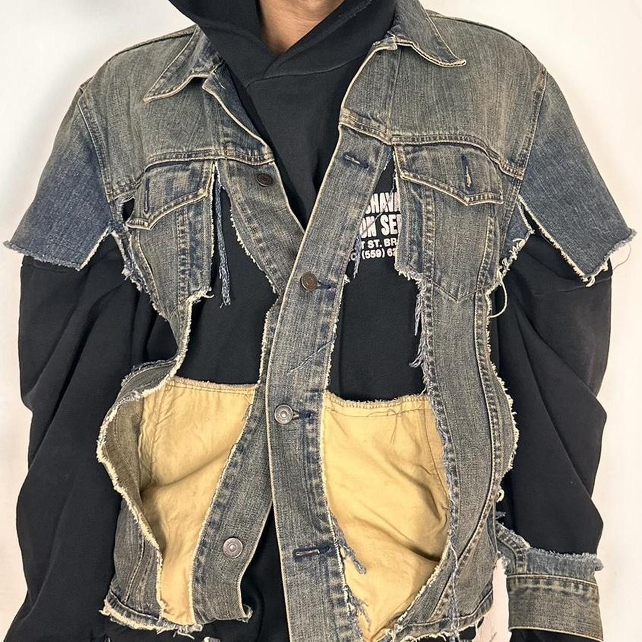 Gap ASTROBOI* GAP DECONSTRUCTED SAMURAI BLUE DENIM JACKET XL Size US XL / EU 56 / 4 - 2 Thumbnail