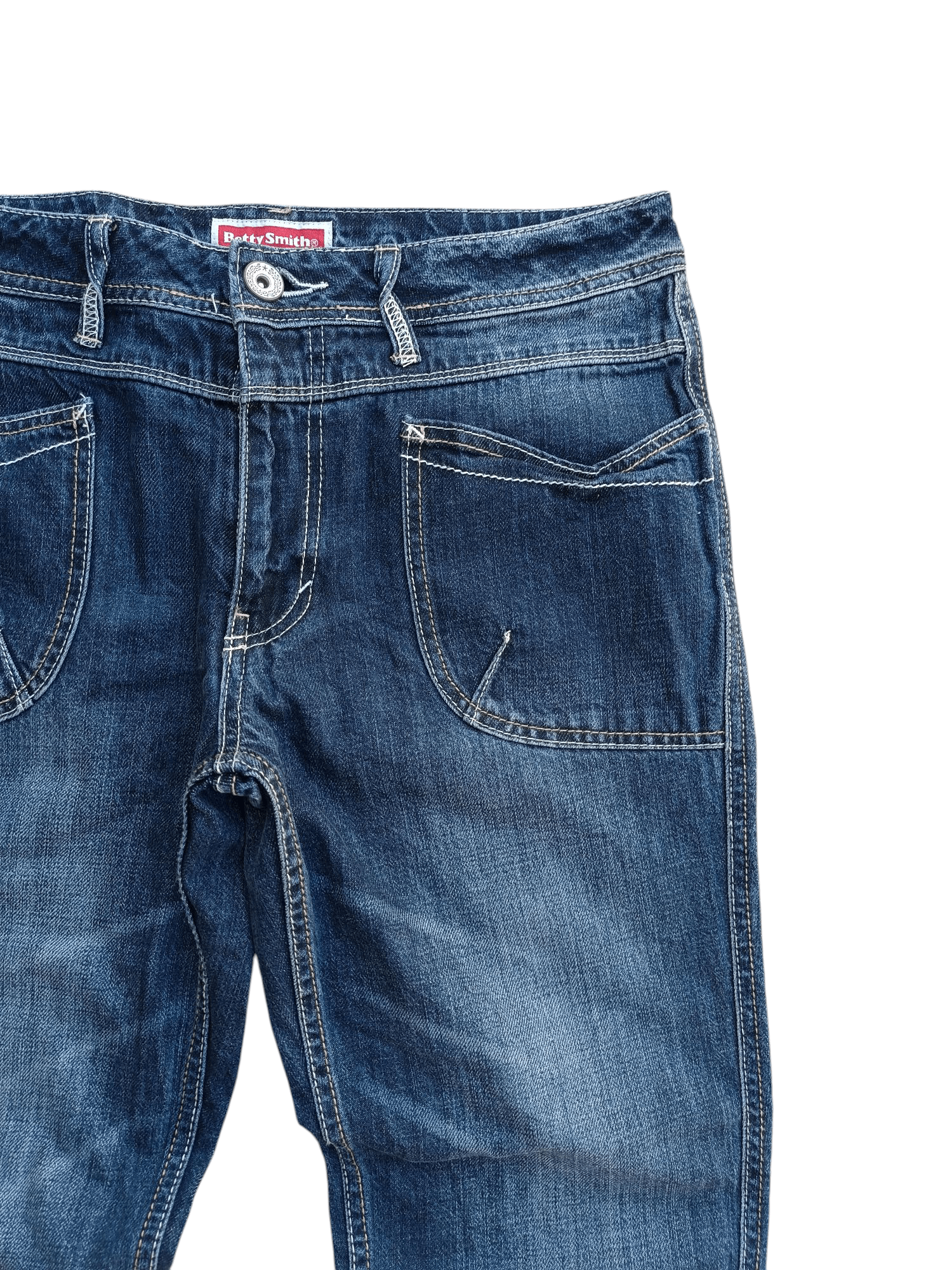 Designer Betty Smith Japan Brand With Buckle Back Denim E269 Size US 32 / EU 48 - 6 Thumbnail