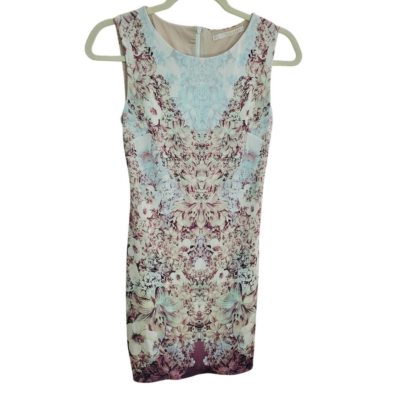 Other Golbary Pastel Floral Sleeveless Sheath Dress Lined Size 36 Size S / US 4 / IT 40 - 1 Thumbnail
