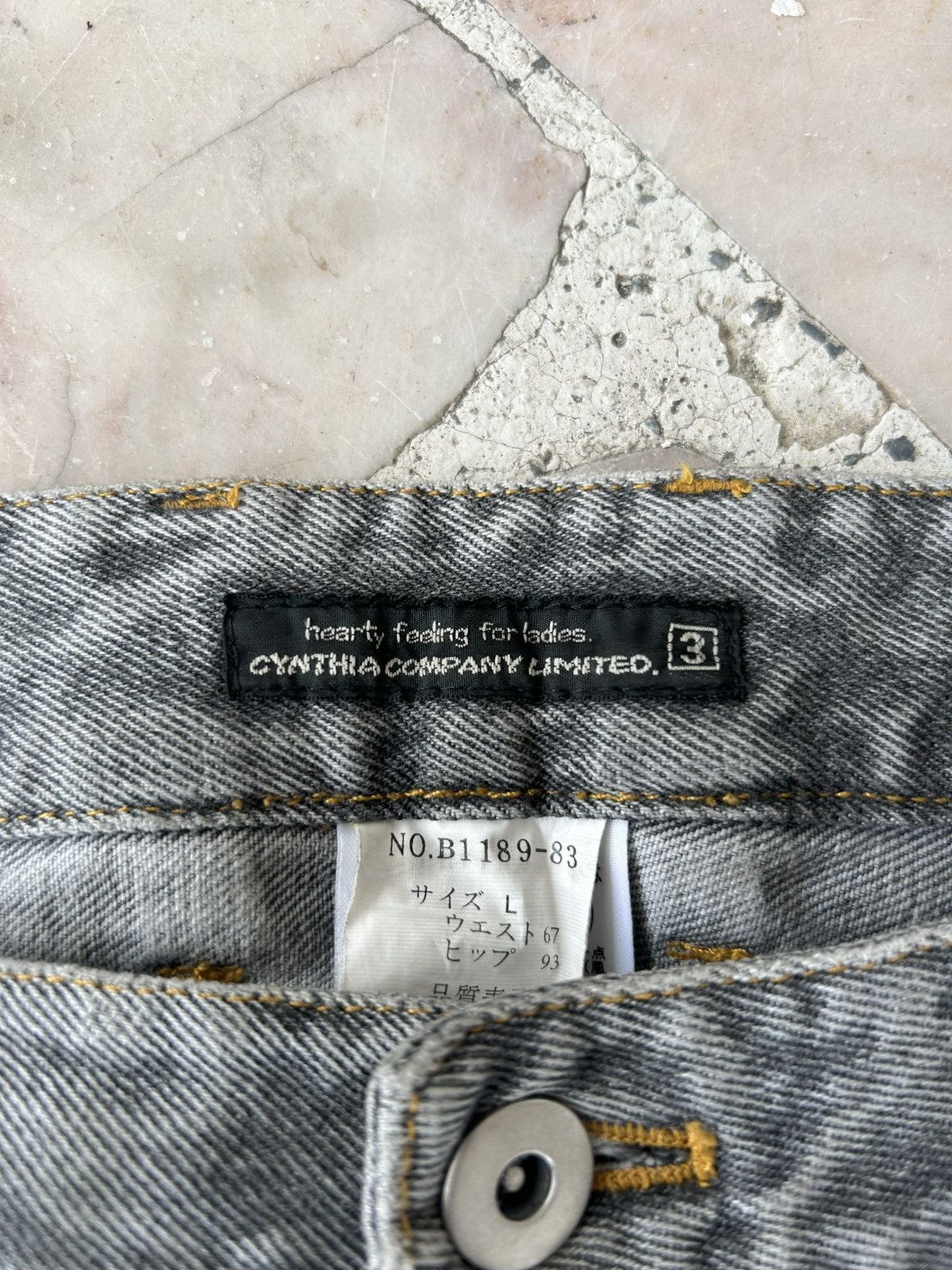 Japanese Brand Cynthia Japan Diamond Flare Denim Size 31" - 9 Thumbnail