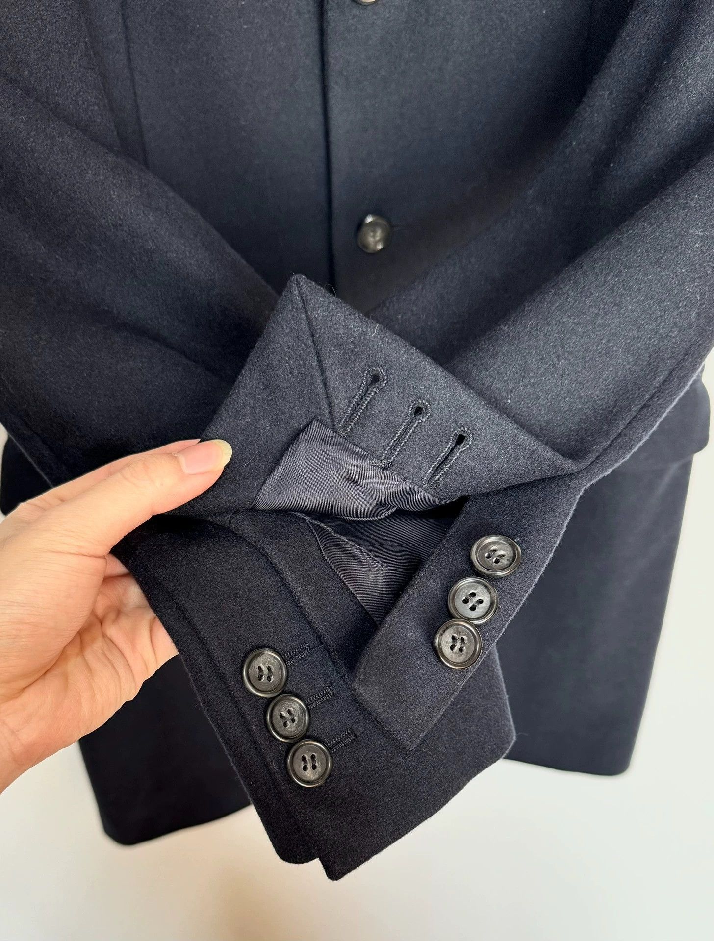 Prada Prada Men's Navy Wool Chester Coat - Size 44 Size US S / EU 44-46 / 1 - 6 Thumbnail