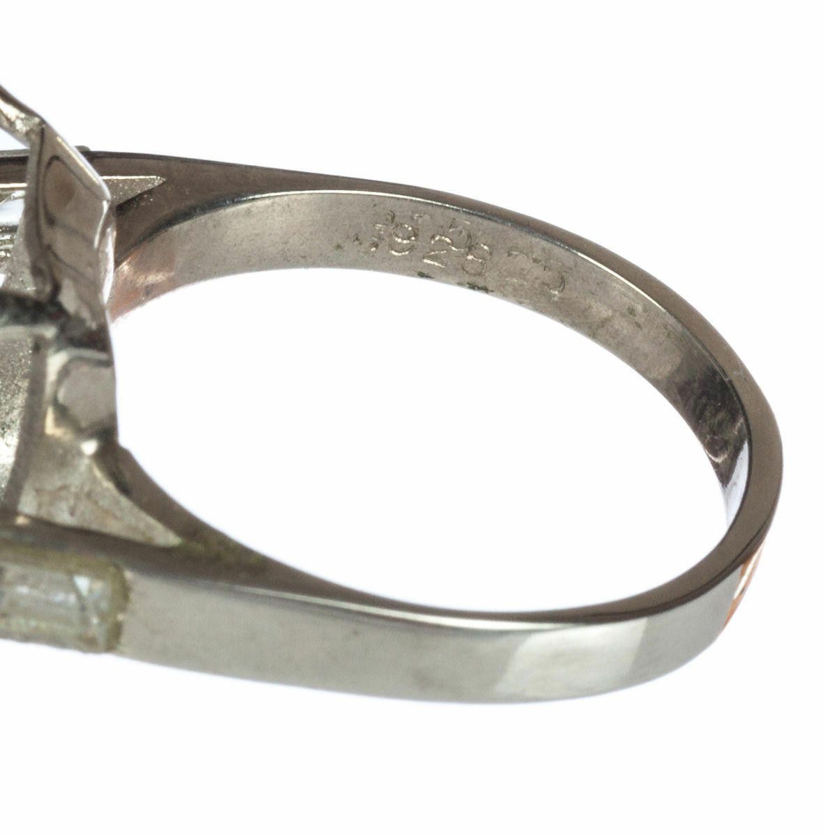 Designer Sterling Silver Emerald Rock Crystal Quartz Cocktail Ring Size ONE SIZE - 6 Thumbnail