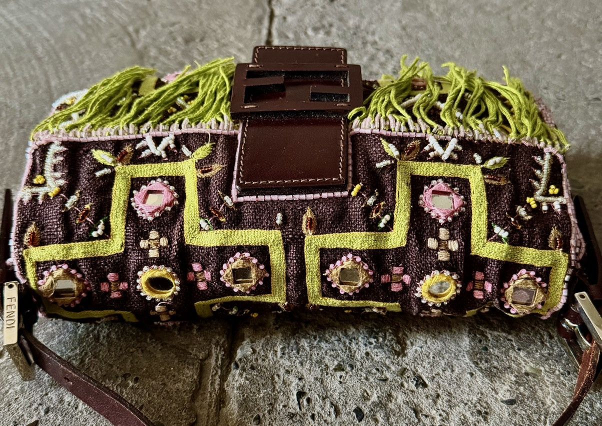 Fendi Fendi - Karl Lagerfeld - 2000's Beaded Fringe - Baguette Bag Size ONE SIZE - 9 Thumbnail