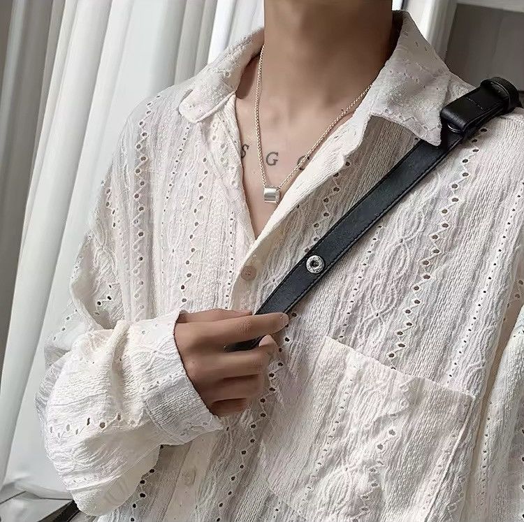 Japanese Brand × Vintage Retro Vintage Style Summer Cream Shirt Size US XL / EU 56 / 4 - 3 Thumbnail