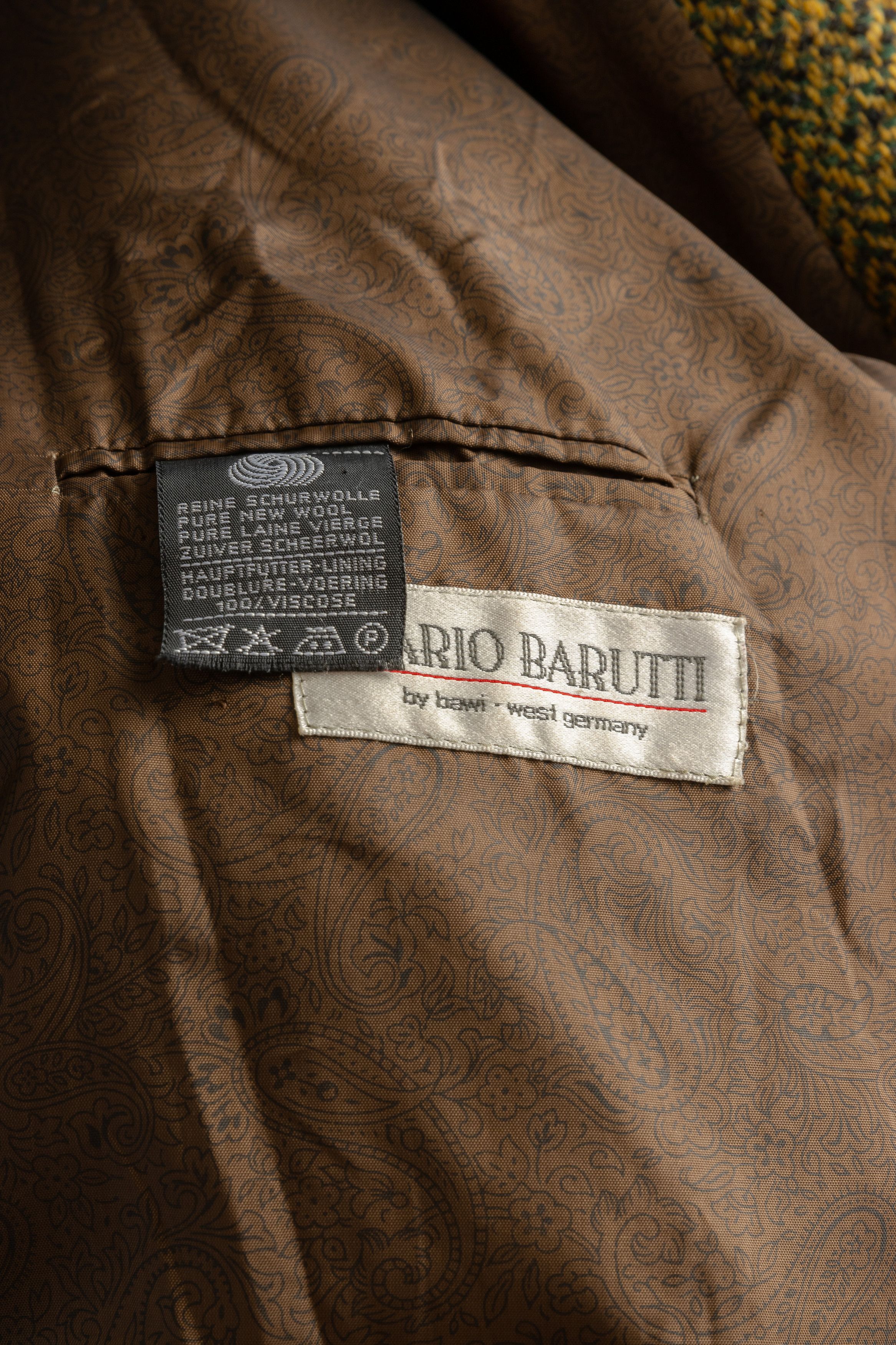 Vintage Mario Barutti Wool Brown Beige Man Wool Blazer XL 8723 Size US XL / EU 56 / 4 - 9 Thumbnail