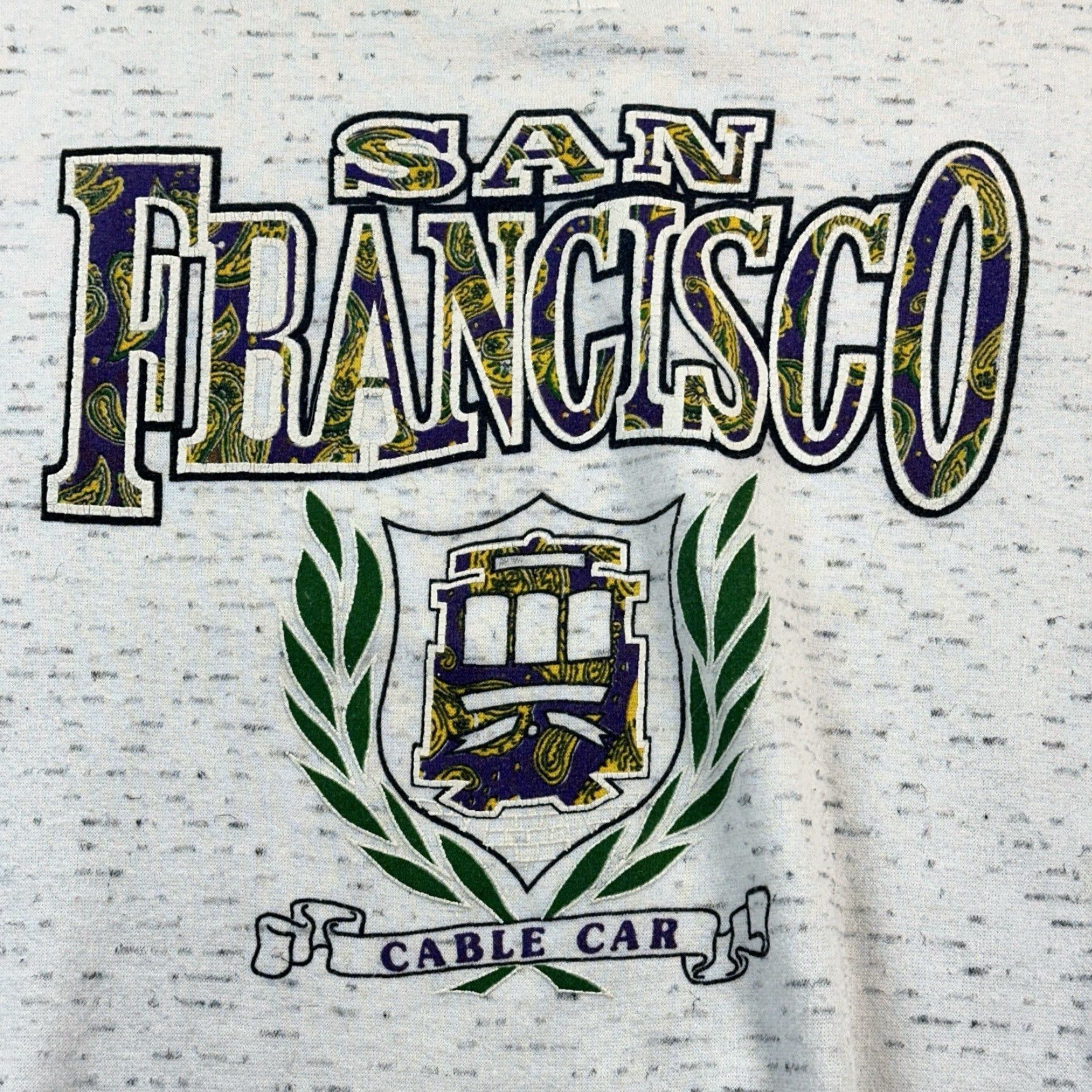 Vintage VINTAGE San Francisco Sweatshirt Mens XL Cable Car 1/4 Zip Pullover 90s USA Size US XL / EU 56 / 4 - 3 Thumbnail