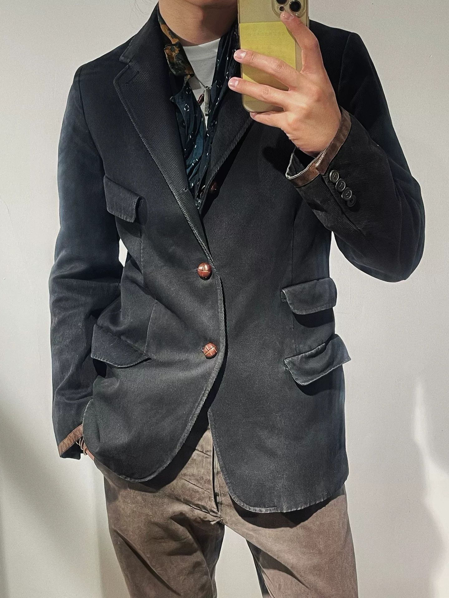 Dries Van Noten Dries Van Noten Leather Button Suit Size US M / EU 48-50 / 2 - 1 Thumbnail