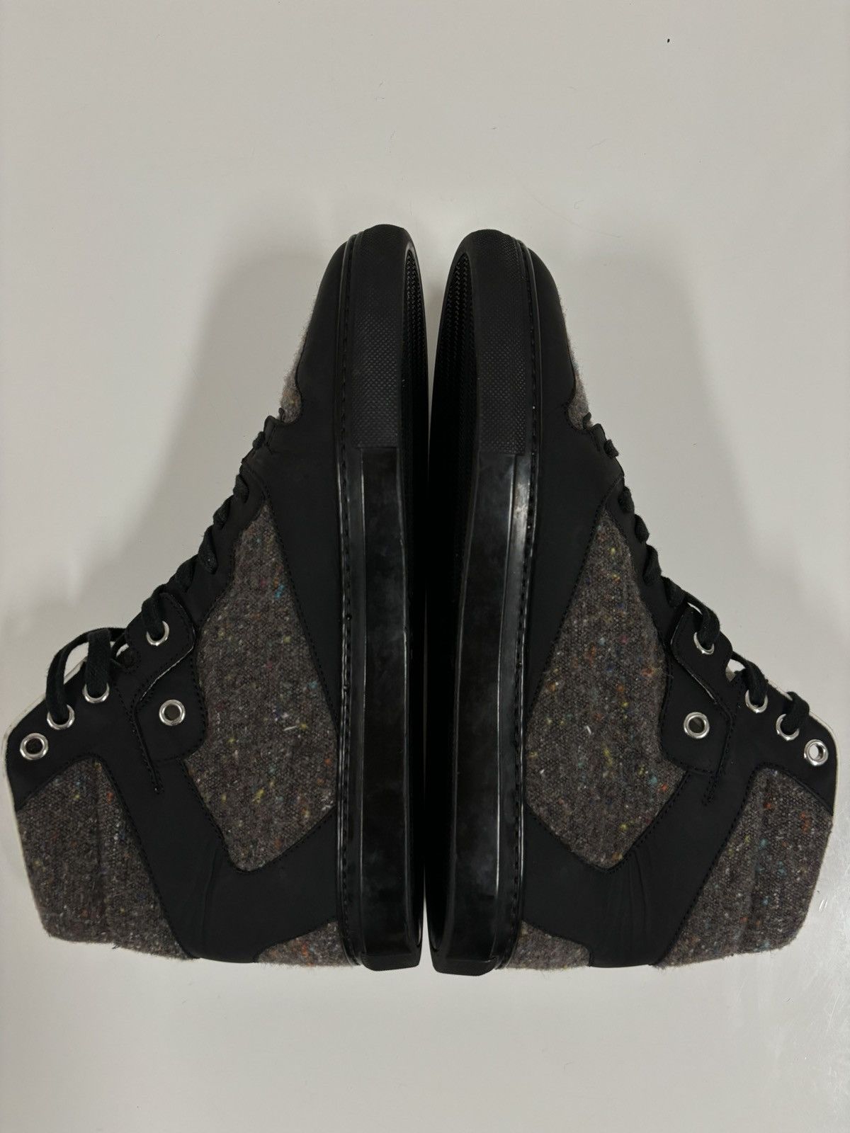 Balenciaga Paris Tweed Mix Fabric Italy Lace-Up Sneakers Trainers Arena Size US 7.5 / EU 40-41 - 9 Thumbnail