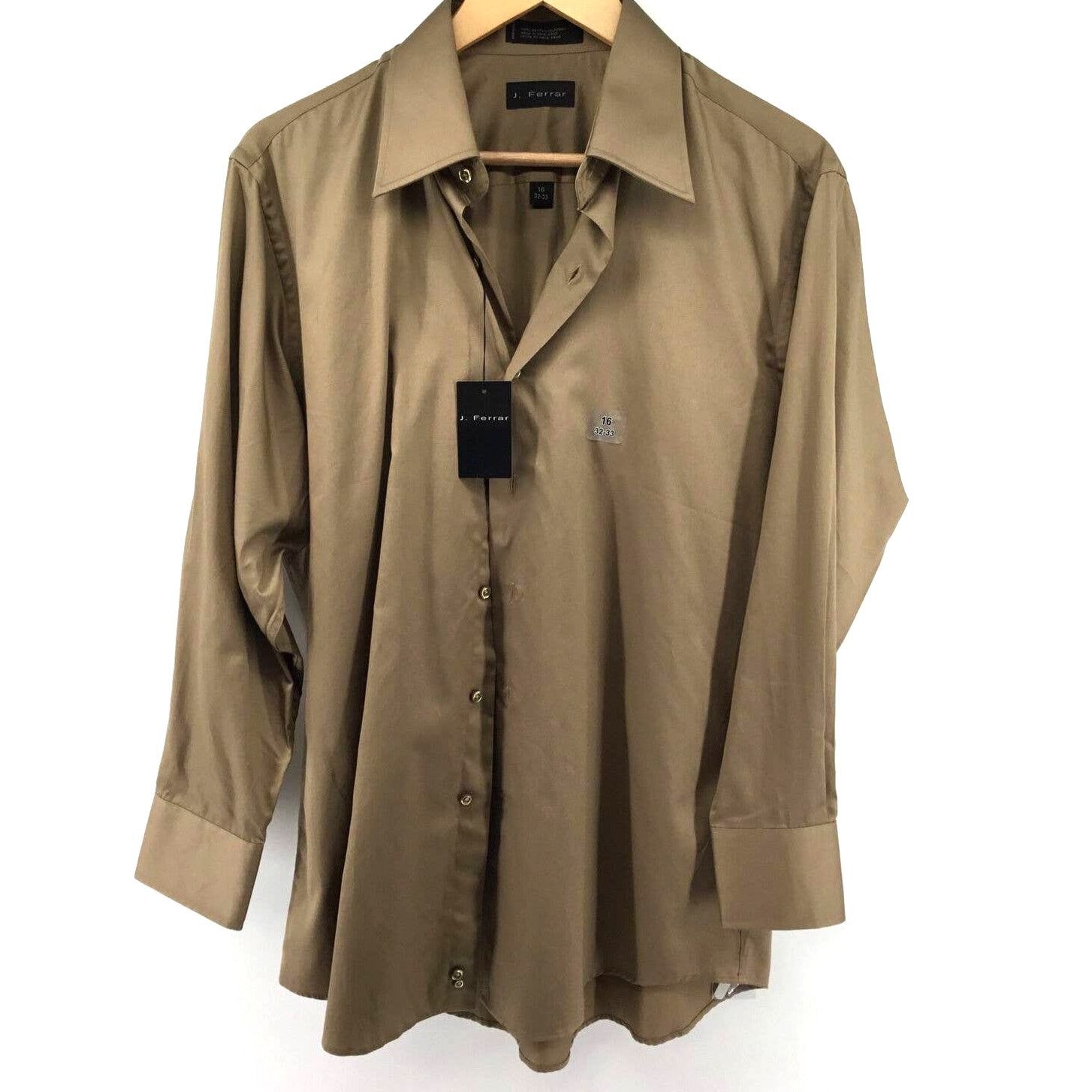 J Ferrar J. Ferrar Men's Luxury Button Up Dress Shirt 16 32-33 NWT Size US S / EU 44-46 / 1 - 1 Thumbnail