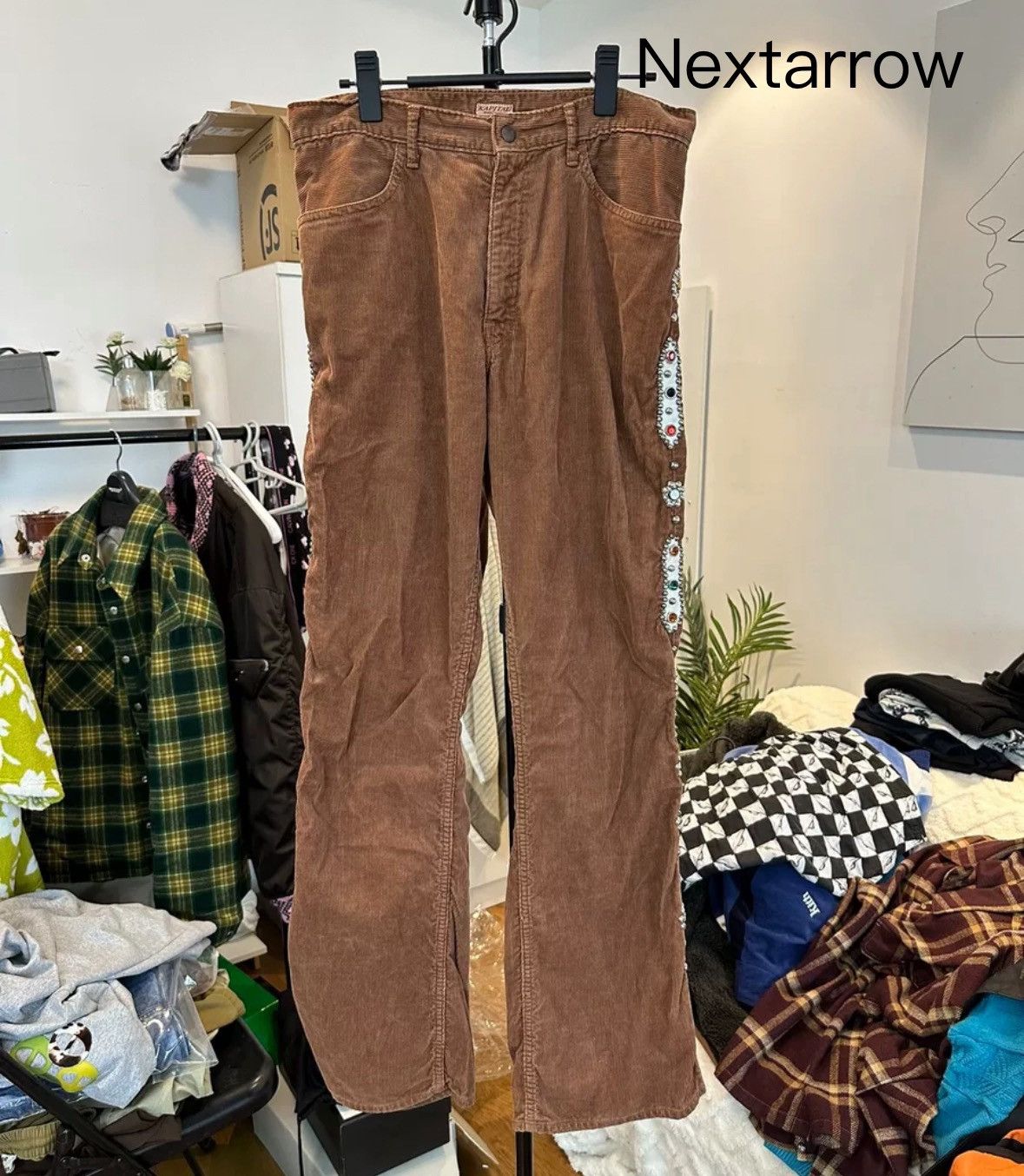 Kapital Kapital Brown Corduroy Pants2412-Nextarrow Size US 36 / EU 52 - 1 Thumbnail