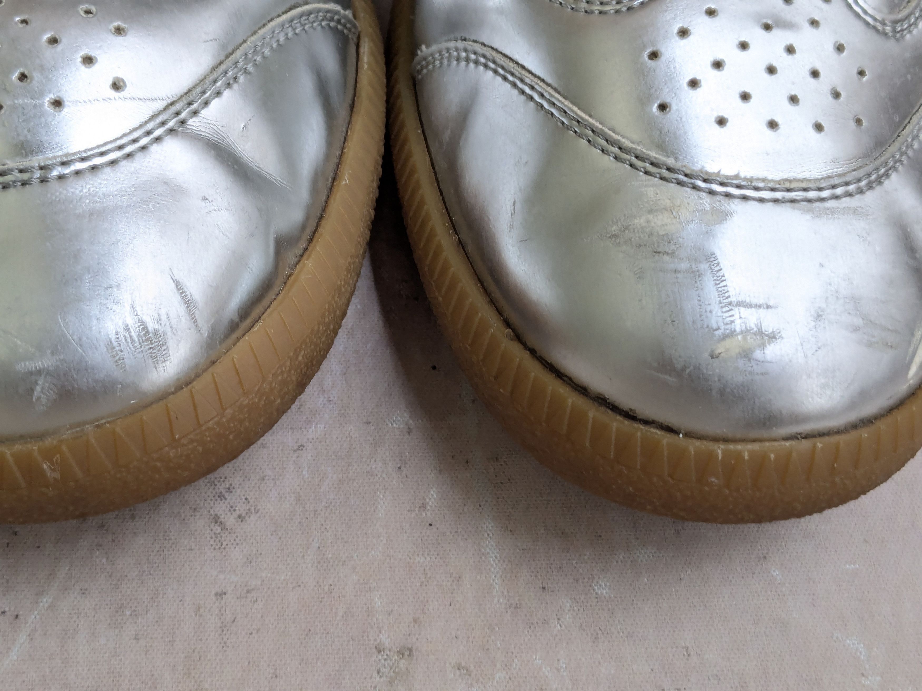 Maison Margiela Maison Margiela Cuban Link High Top Sneakers 10 43 Silver Size US 10 / EU 43 - 3 Thumbnail