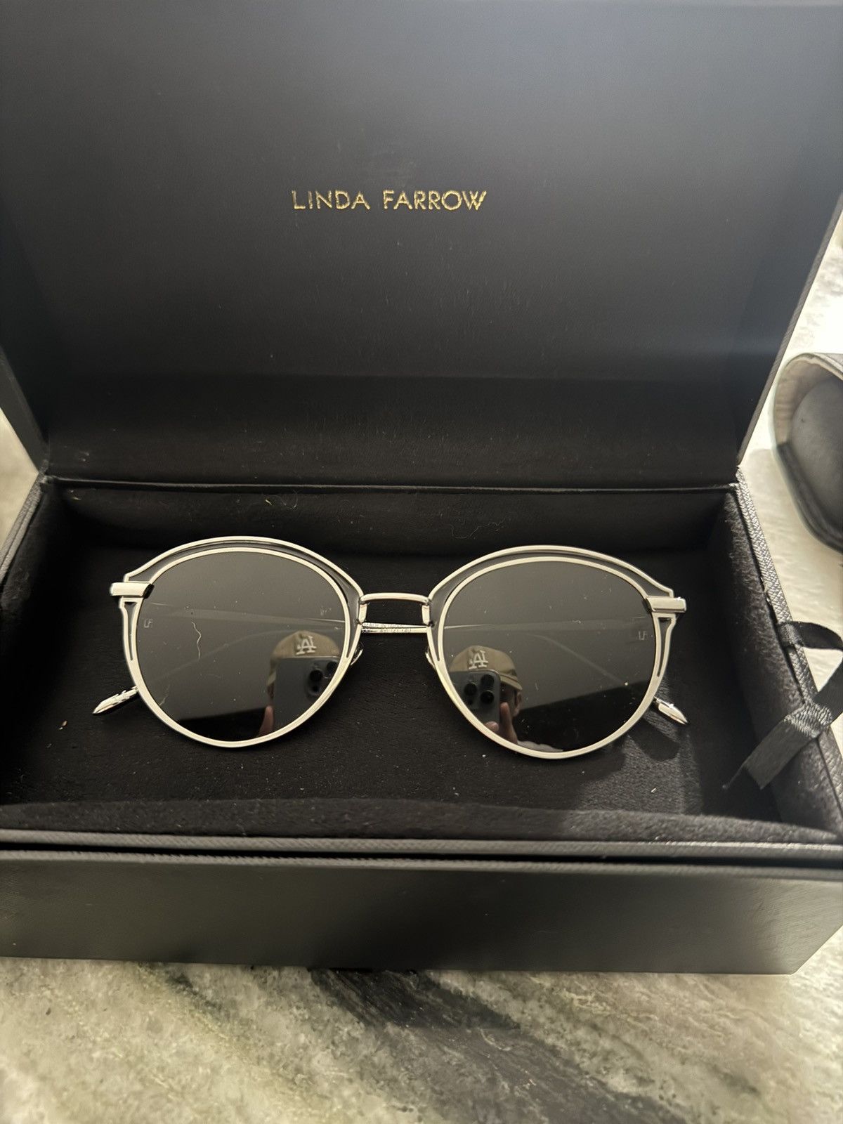 Linda Farrow Linda Farrow 18k White Gold Sunglasses Size ONE SIZE - 1 Thumbnail