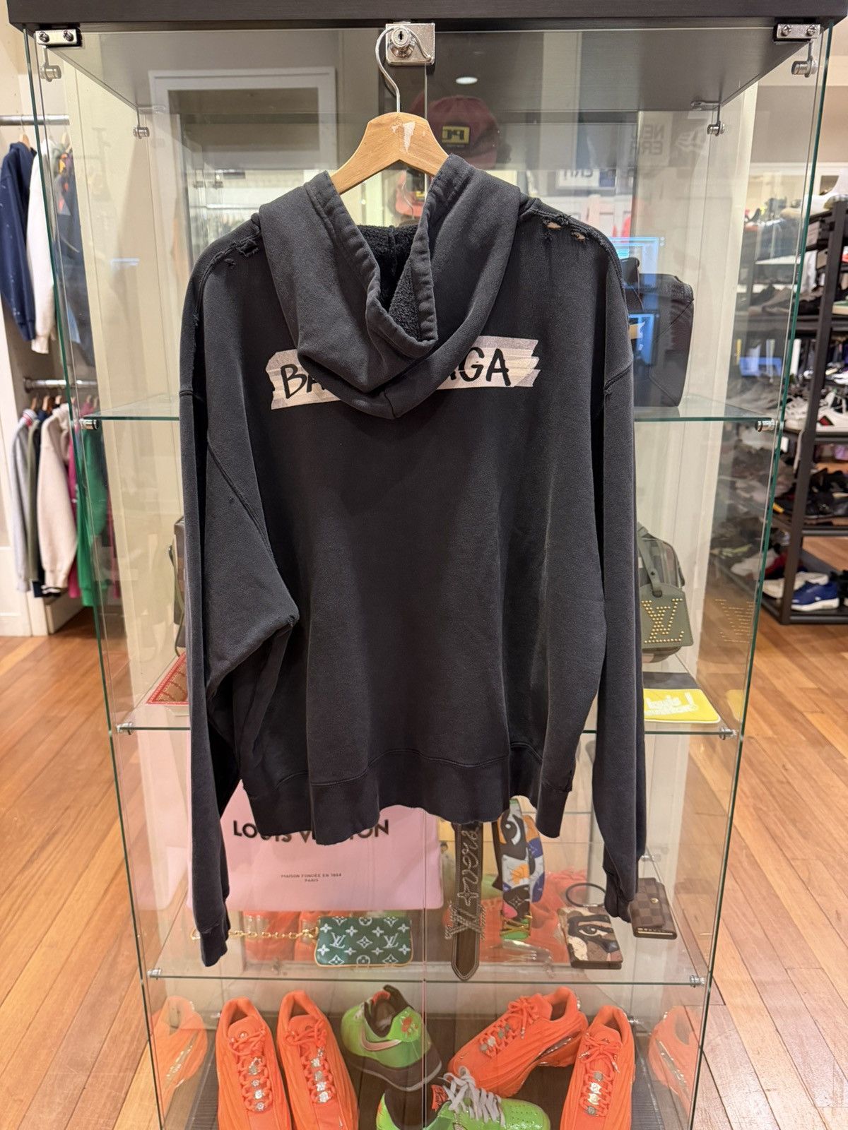 Balenciaga Balenciaga Tape Logo Full Zip Hoodie Size US S / EU 44-46 / 1 - 2 Thumbnail
