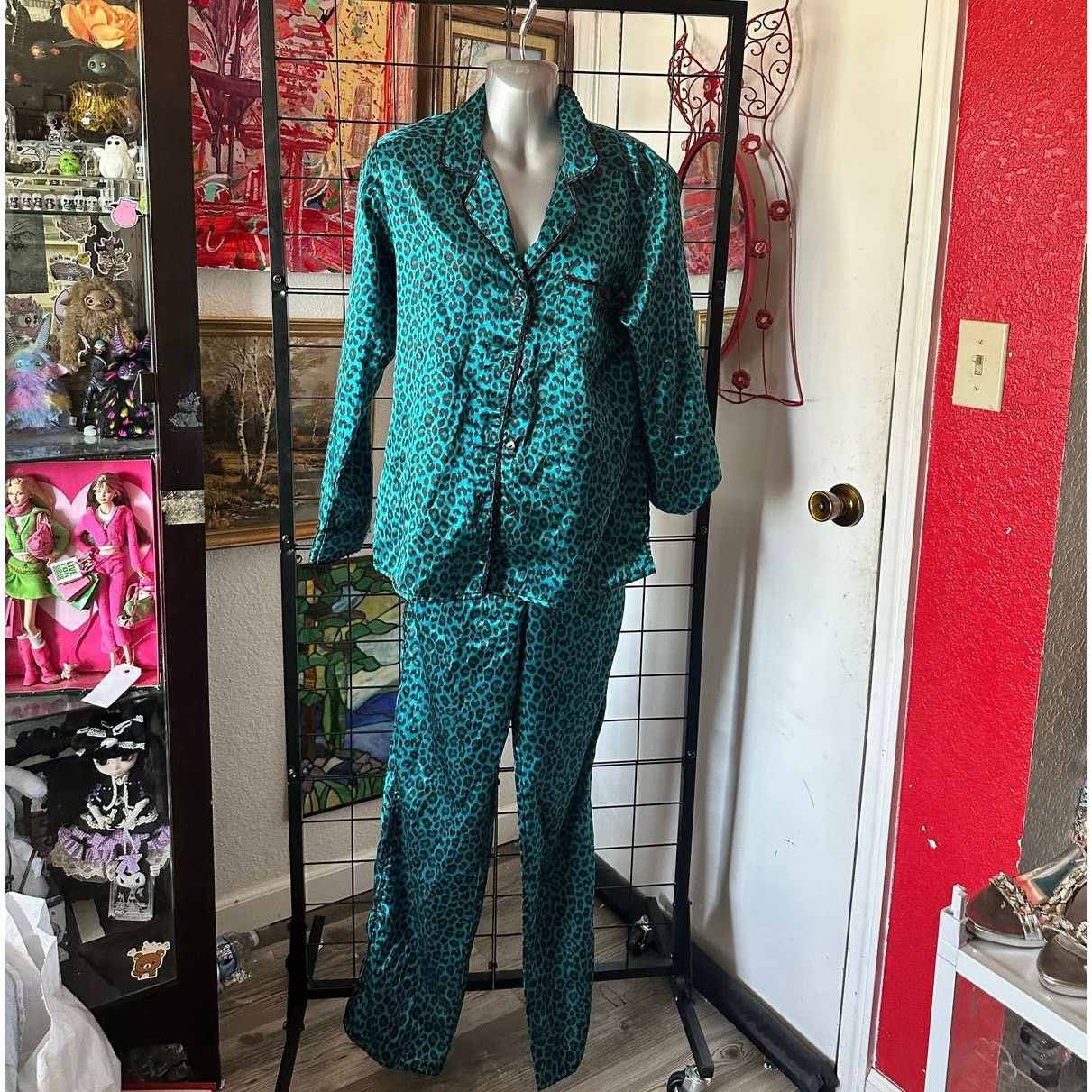 Betsey Johnson betsey johnson intimates teal dark blue cheetah pajama set Size M / US 6-8 / IT 42-44 - 1 Thumbnail