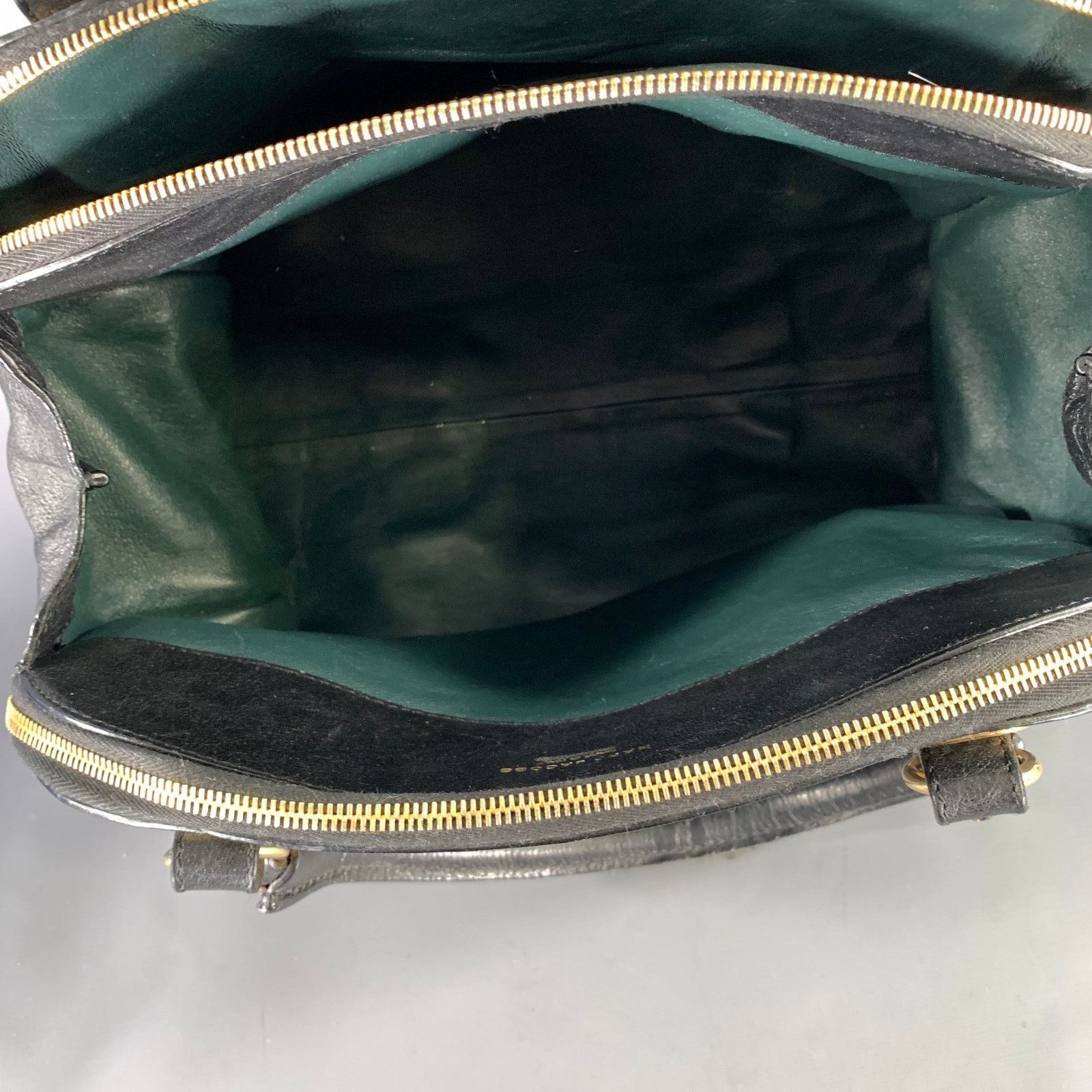 Marc Jacobs MARC JACOBS Black Brown Leather Satchel top Handles Handbag Size ONE SIZE - 9 Thumbnail