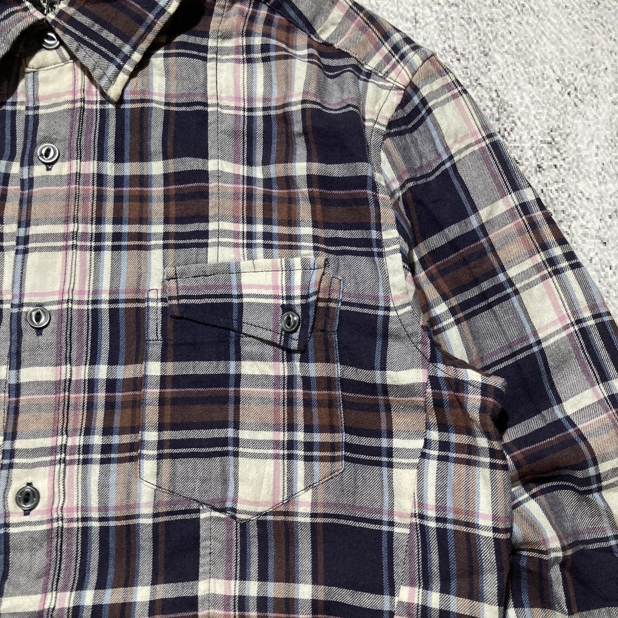 PPFM 2000s PPFM Double Layer Flanel Plaid Hoodie Lgb Punk Style Size US M / EU 48-50 / 2 - 8 Thumbnail