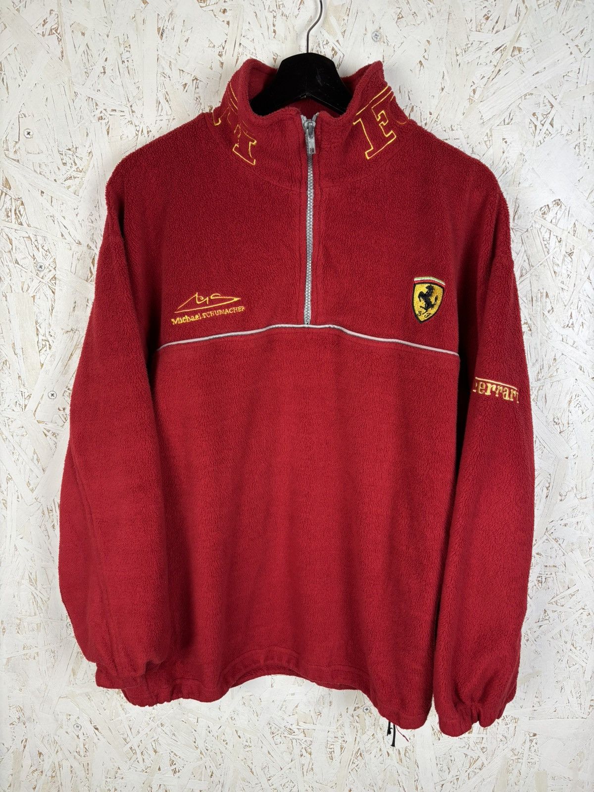 Ferrari 90s Ferrari Michael Schumacher Half Zip Fleece Red Size S Size US S / EU 44-46 / 1 - 1 Thumbnail