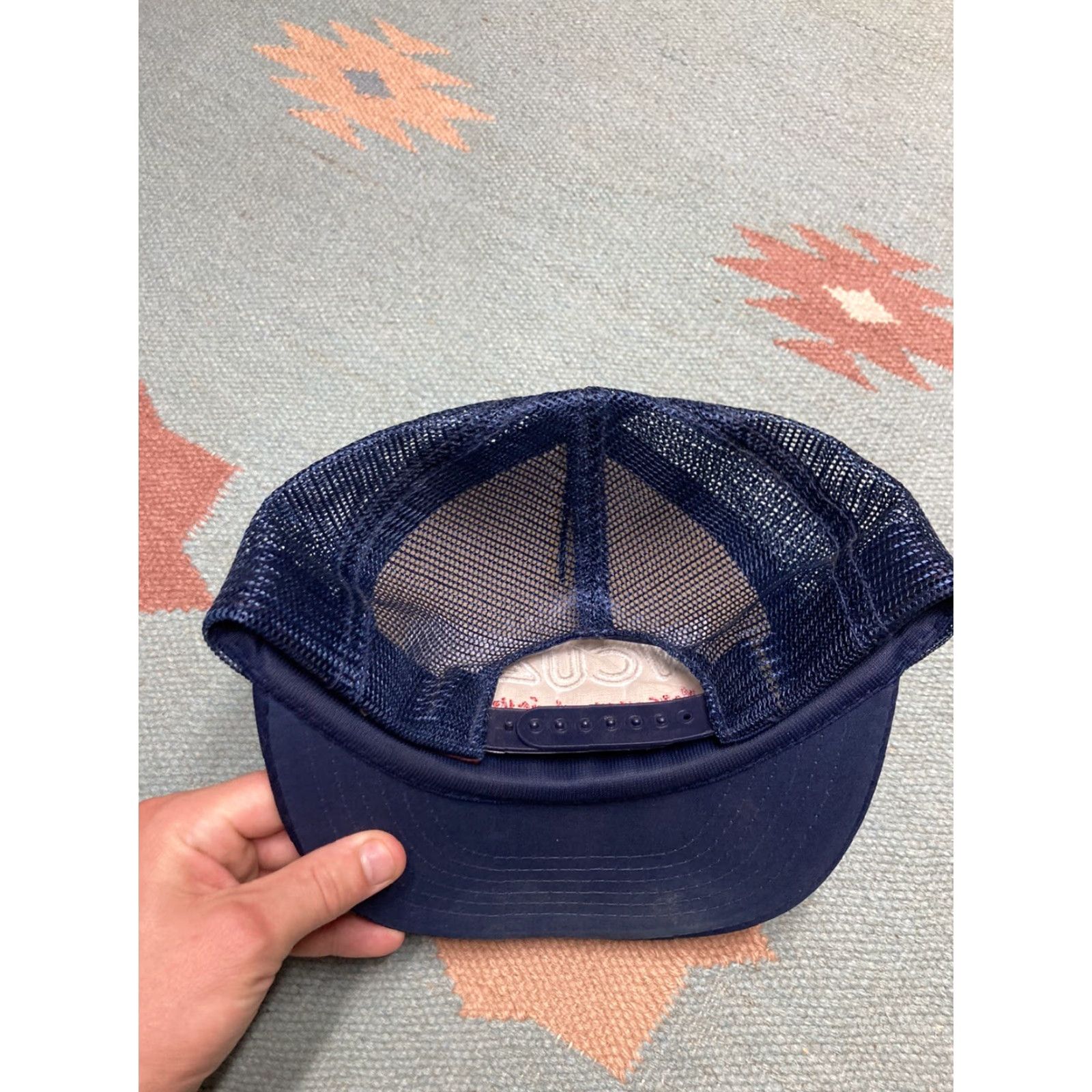 Vintage VINTAGE WCUZ radio station Trucker Hat Men Adjustable Blue NOS Grand Rapids country Michigan music Mens Size ONE SIZE - 4 Thumbnail