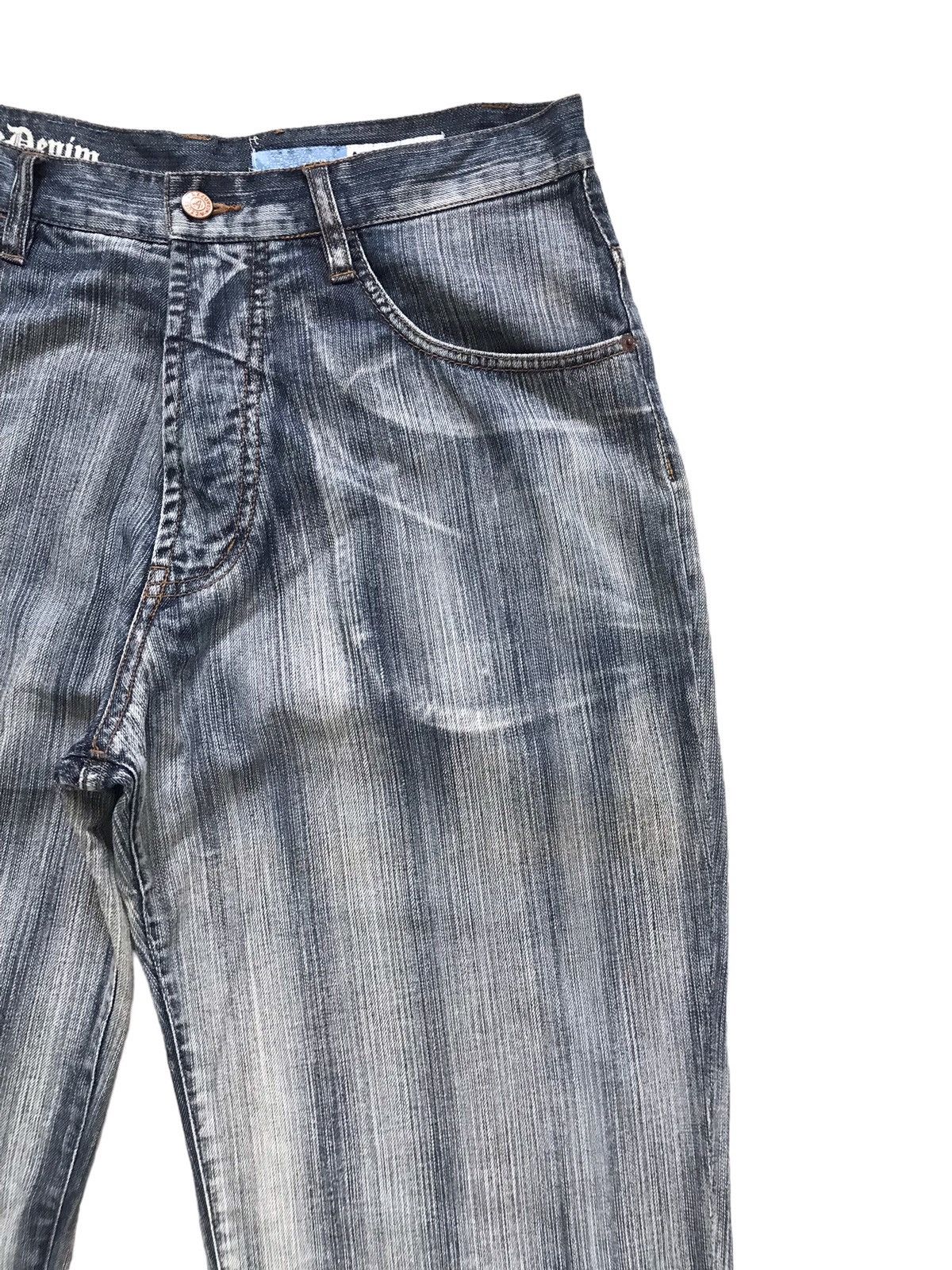 Other Azurre Blue Stripes Straight Denim Jeans Size US 34 / EU 50 - 3 Thumbnail