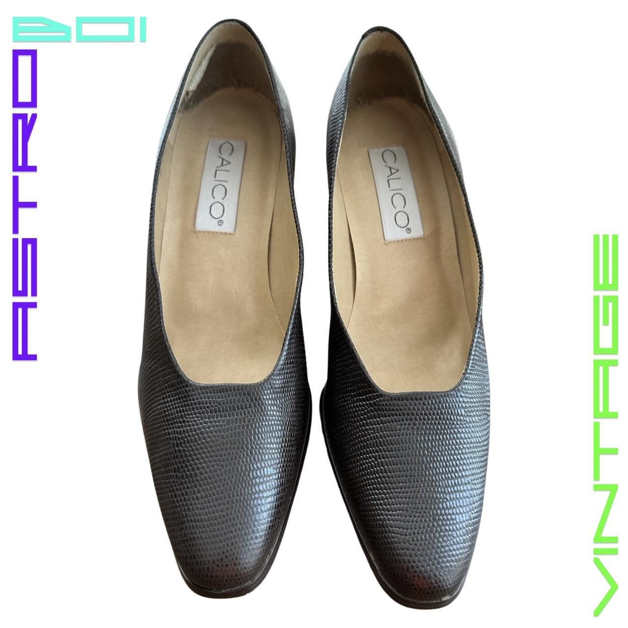 Other VINTAGE CALICO TEXTURED RETRO HEELS Size US 7 / IT 37 - 2 Thumbnail