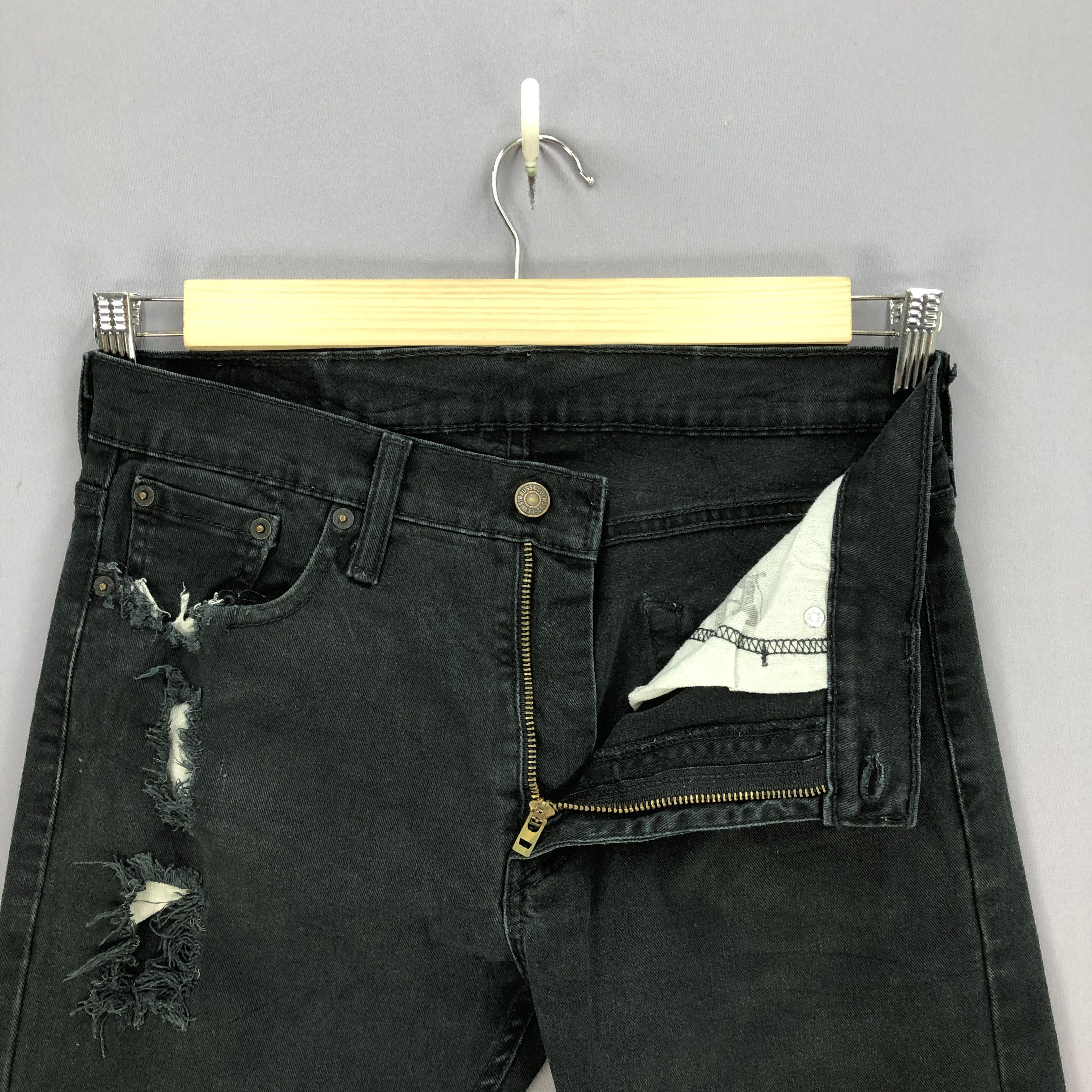 Levi's Vintage Levis Distressed Jeans Levi's Painter Black Denim Size US 30 / EU 46 - 5 Thumbnail