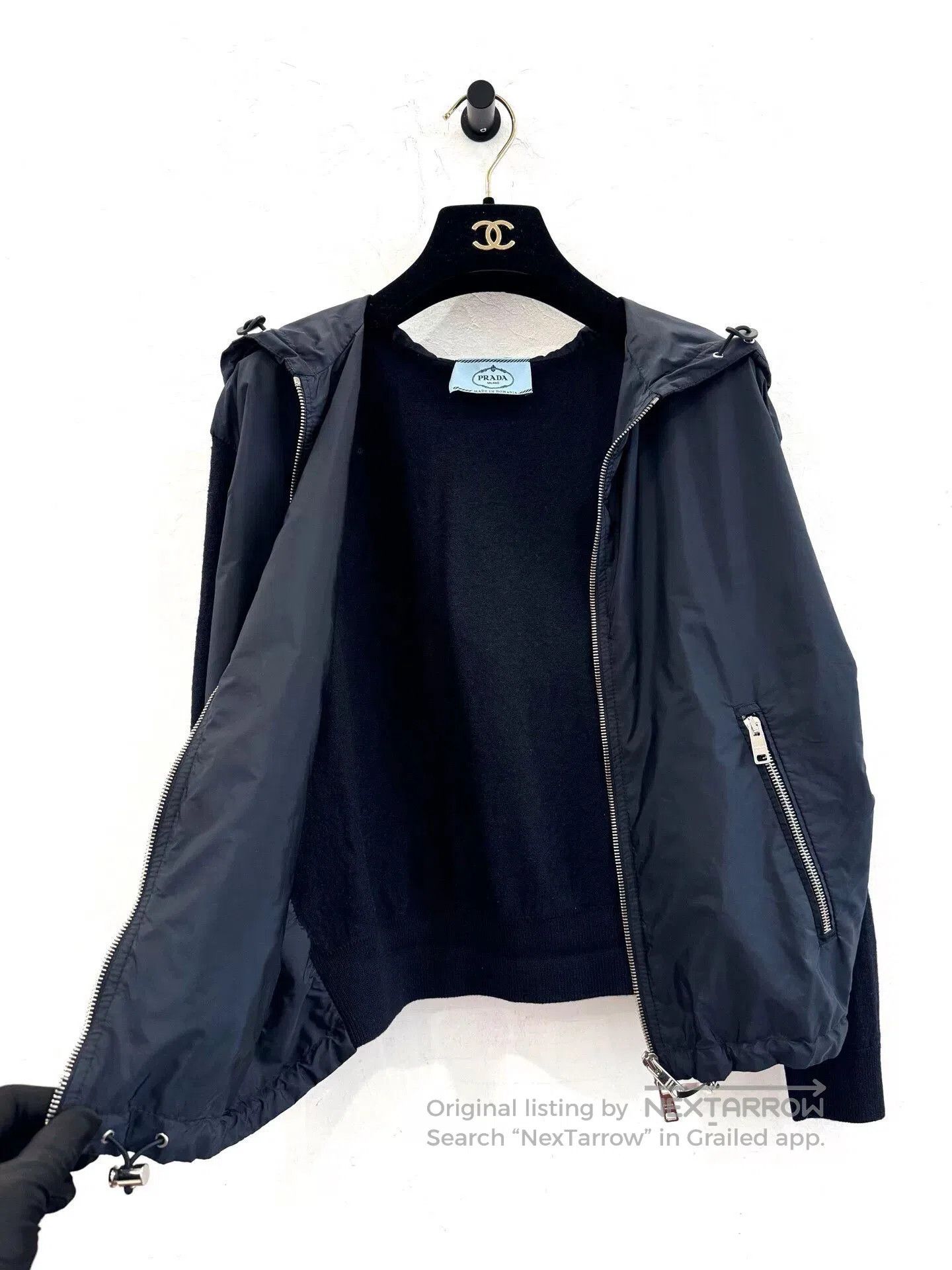 Prada Prada Women's Dark Blue Wool Jacket. Size S / US 4 / IT 40 - 3 Thumbnail