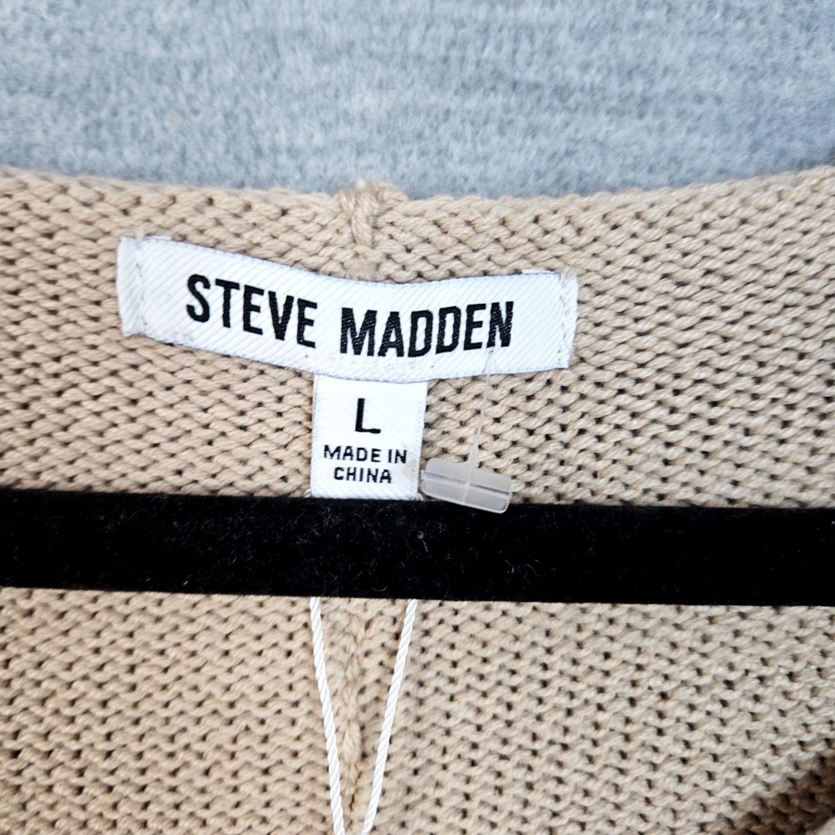 Steve Madden Steve Madden Women's Long Sleeve Knit Sweater Dress BLACK Beige L Adult Regular Size Size L / US 10 / IT 46 - 7 Thumbnail