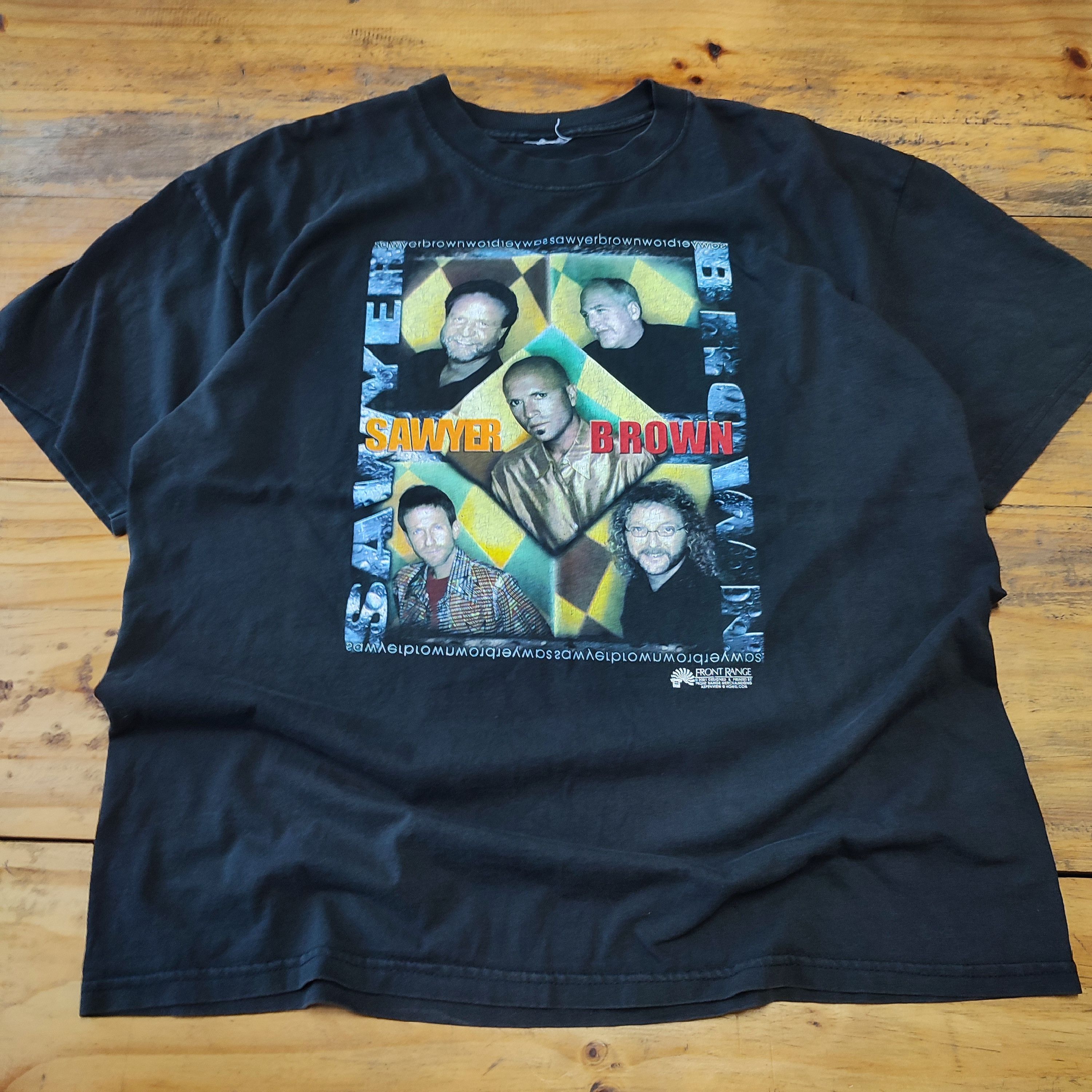Band Tees × Vintage VINTAGE SAWYER BROWN T SHIRT Size US XL / EU 56 / 4 - 2 Thumbnail