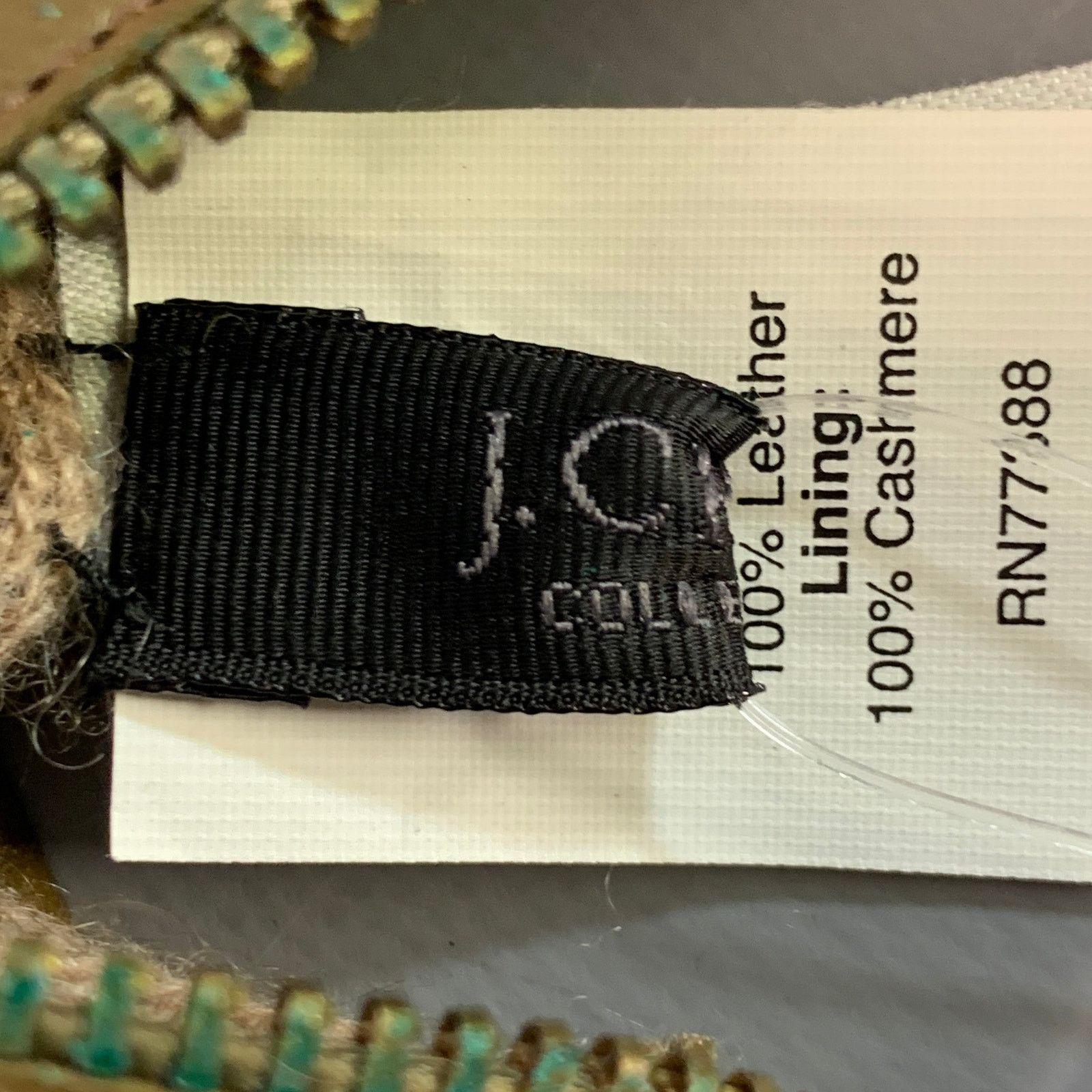 J.Crew J.CREW Size S Green Olive Leather Cashmere Lined Gloves Size ONE SIZE - 5 Thumbnail