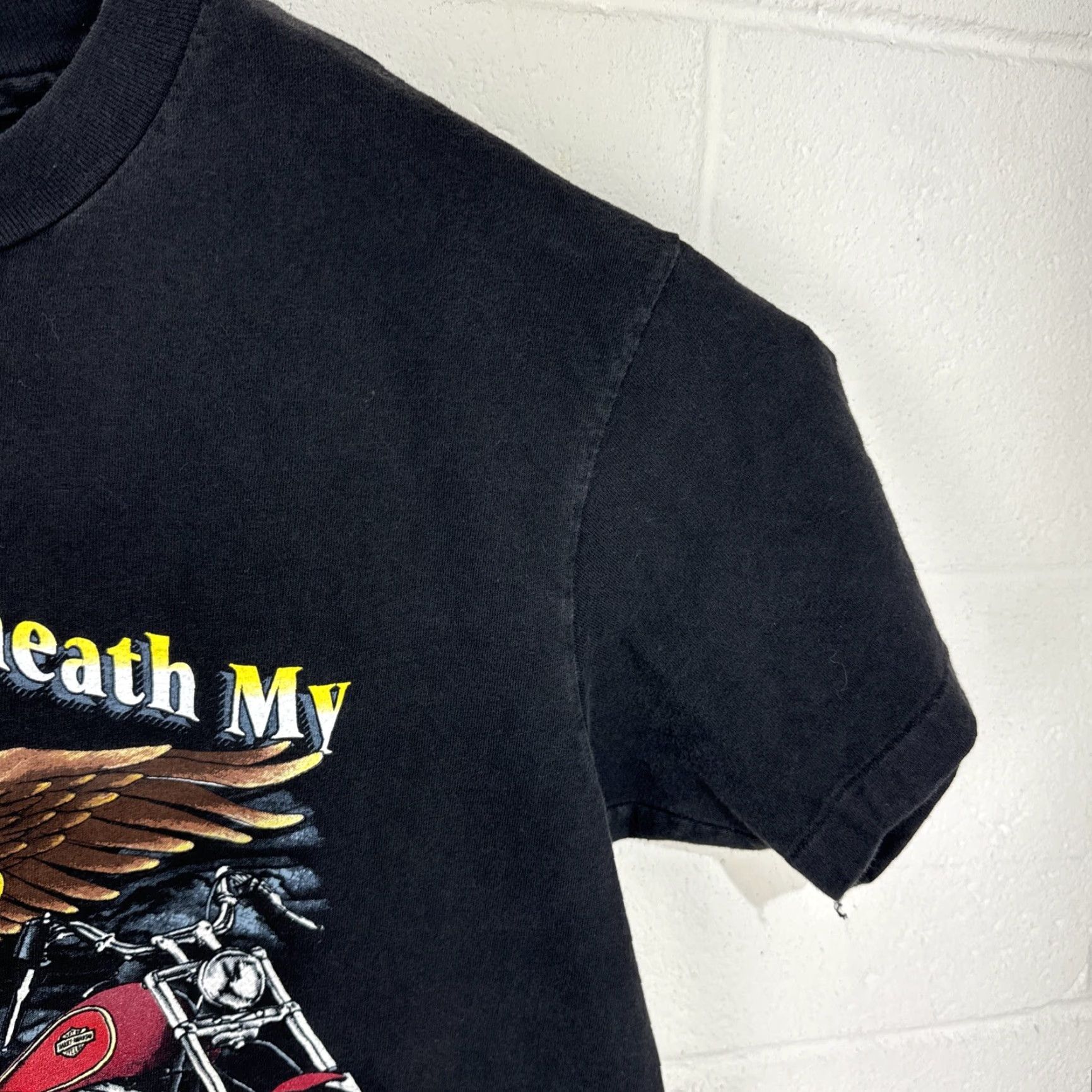 VINTAGE Harley-Davidson 1990s Graphic Tee Unisex L Black Short Sleeve Grunge