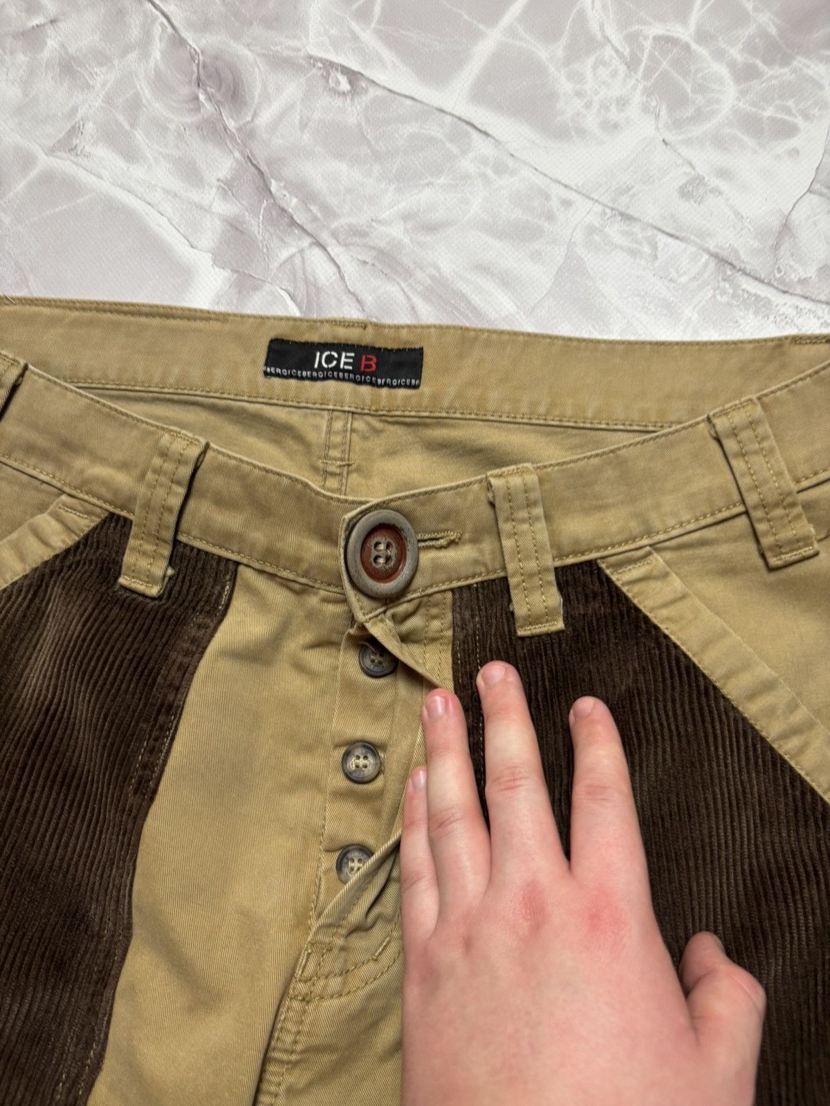 Iceberg Iceberg ICE B Corduroy Pockets Pants Vintage Brown Mens 33 Size US 33 - 7 Thumbnail