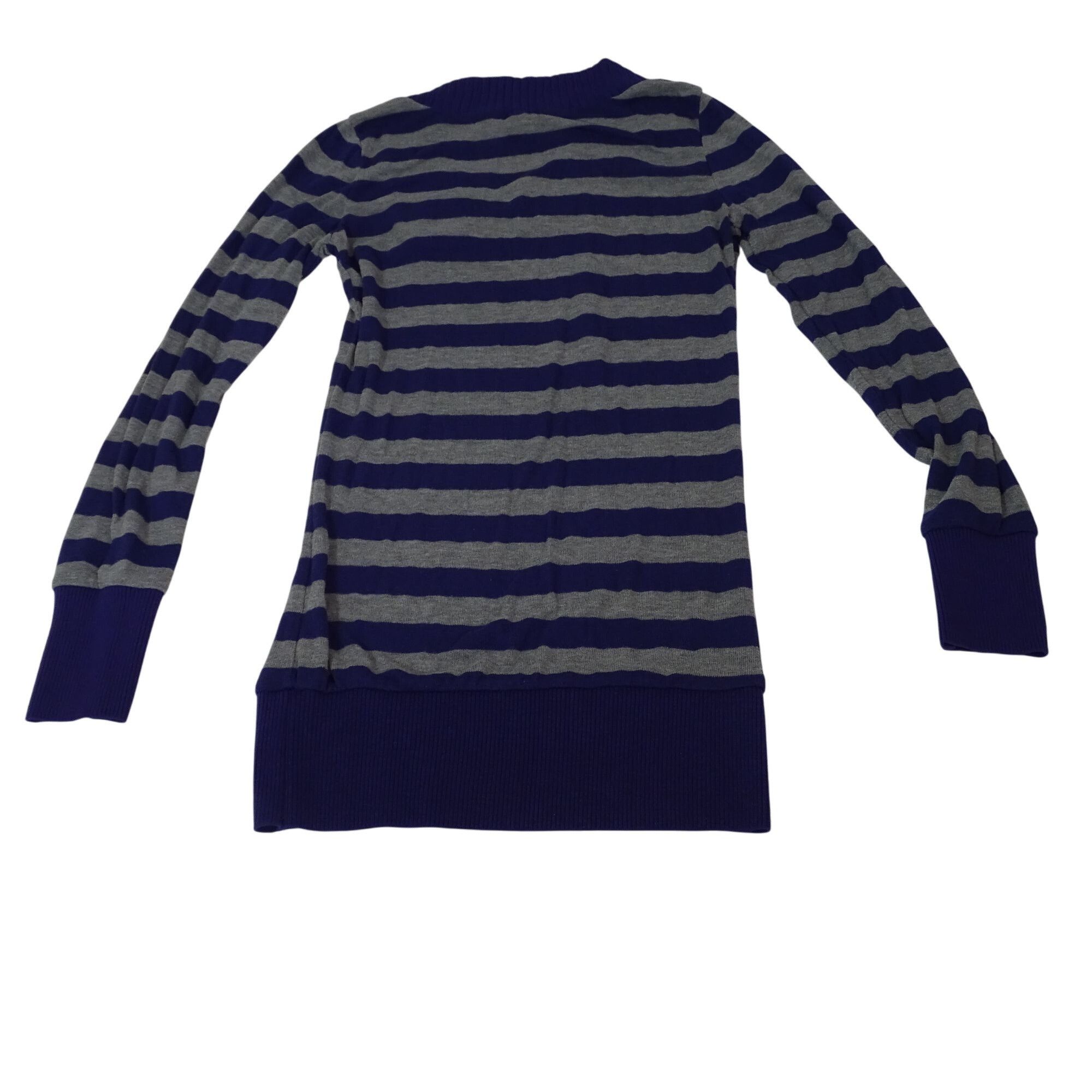 rue21 Rue21 Striped Long Sleeve Sweater Purple Gray Women Size L Size L / US 10 / IT 46 - 4 Thumbnail