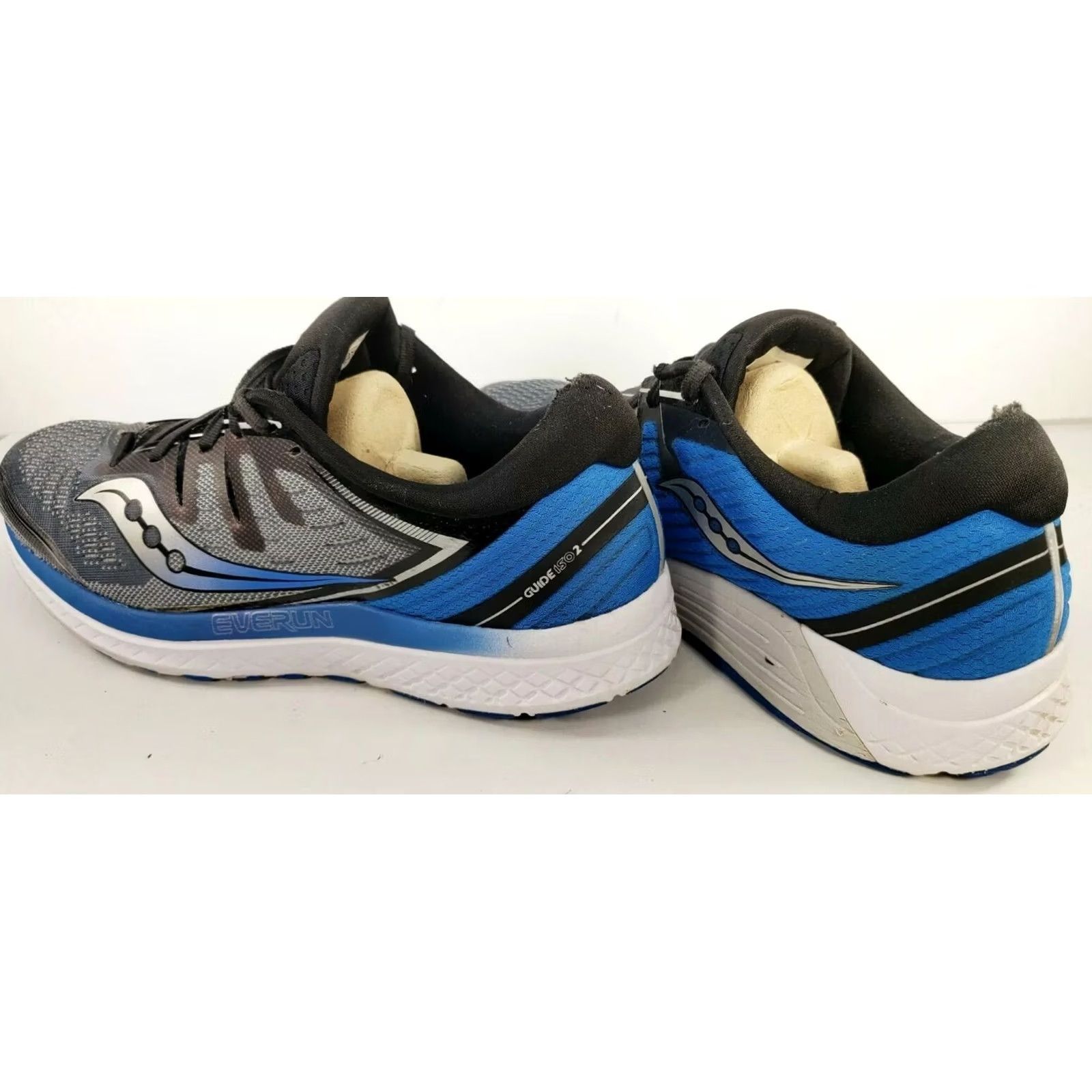 Saucony Saucony Men's Guide ISO 2 Running Shoes Grey Blue Lace Up Low Top 11M Size US L / EU 52-54 / 3 - 6 Thumbnail