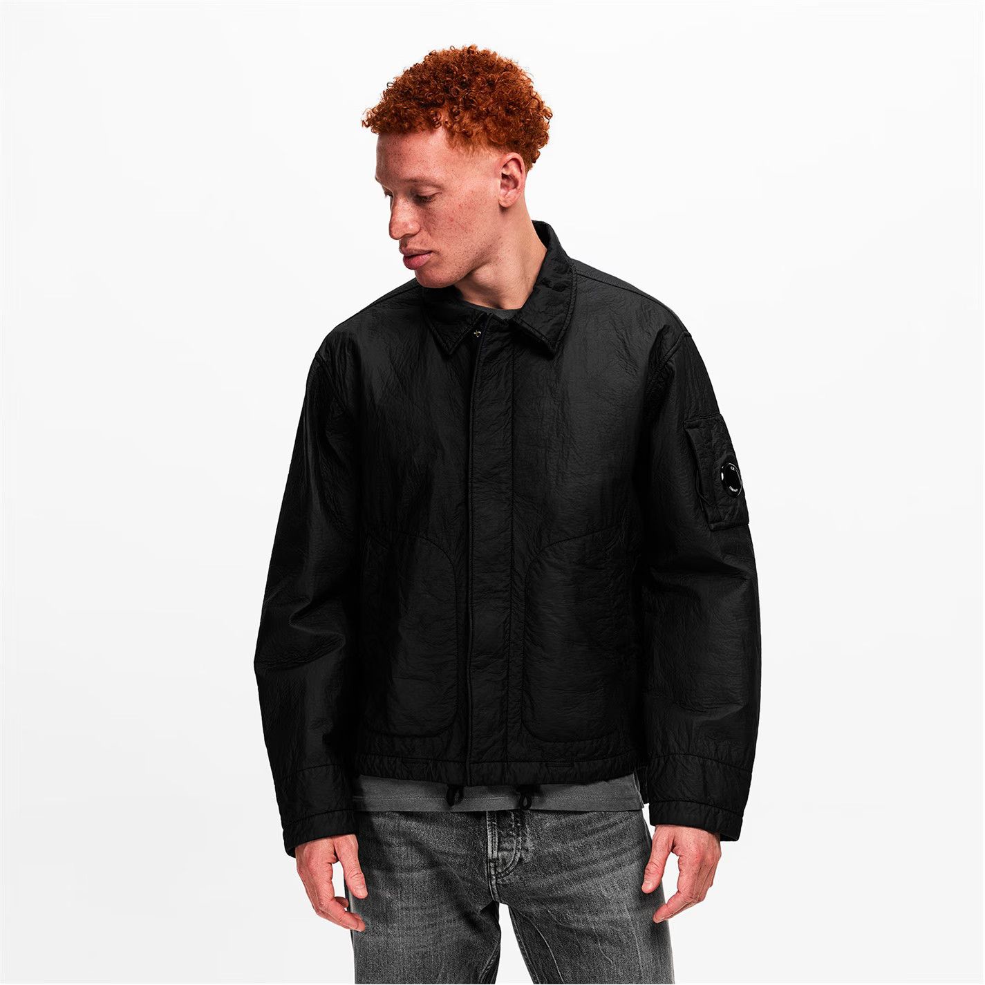 C.P. Company o1g2r1mq0426 Feltro Bi Film Jacket in Black Size US XL / EU 56 / 4 - 3 Thumbnail