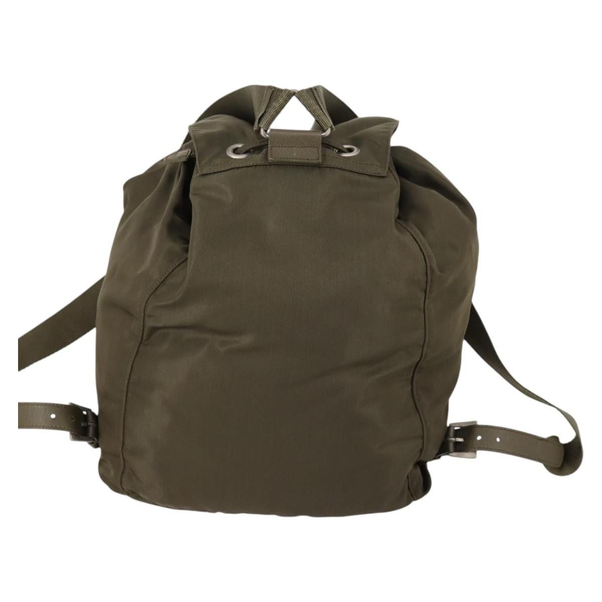 Prada PRADA Backpack Nylon Khaki Silver Size ONE SIZE - 3 Thumbnail