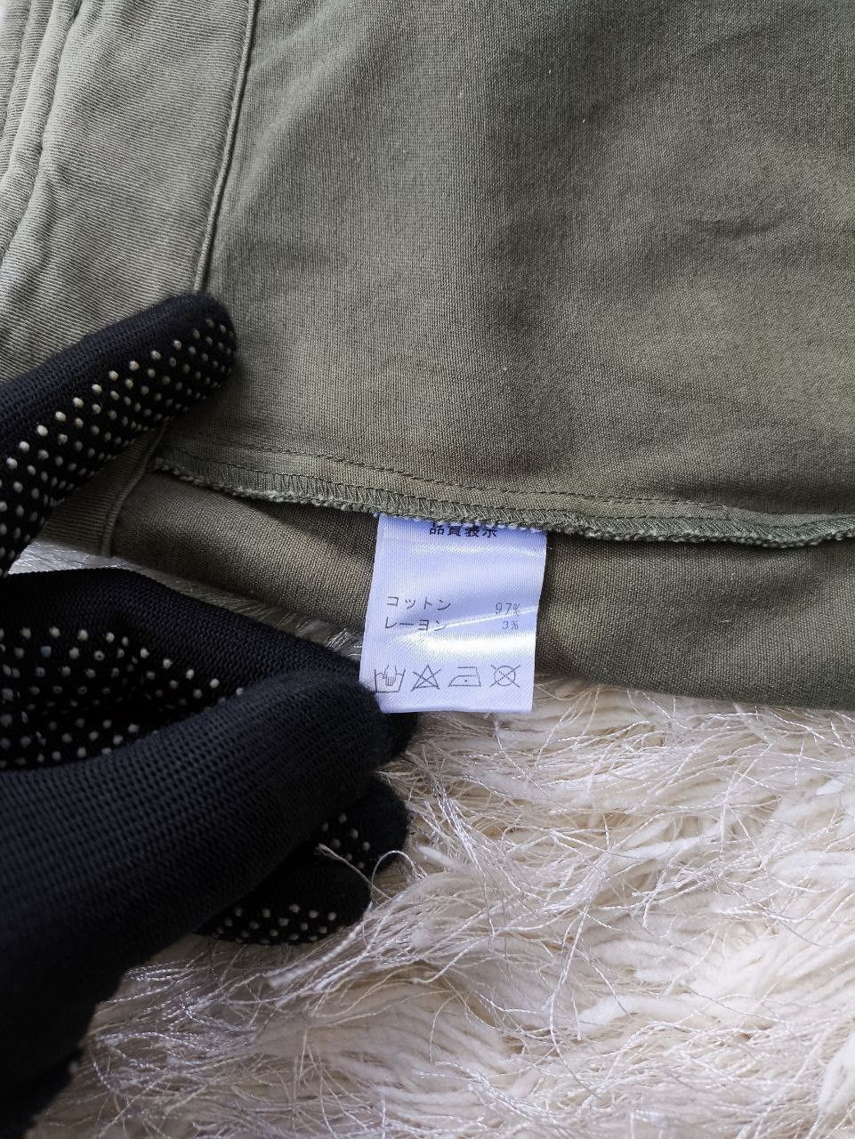 Japanese Brand ADAPT RETAILING Japan Utility Rayon Olive Green Baker Pants Size US 31 - 12 Thumbnail