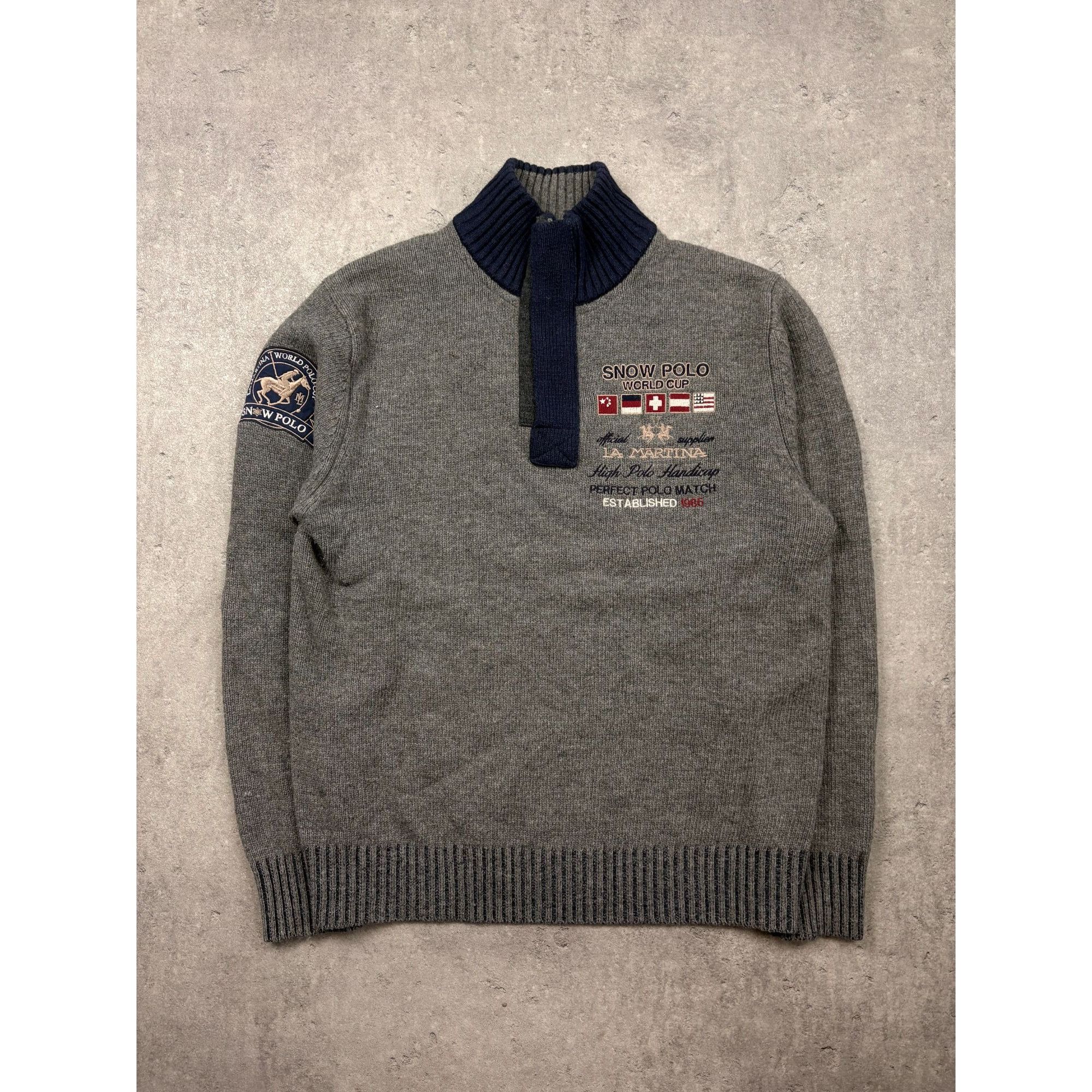 La Martina ARCHIVAL LA Martina "Snow Polo World Cup" Quarter-Zip – Eli Size US S / EU 44-46 / 1 - 1 Thumbnail