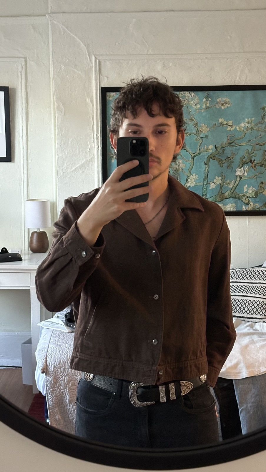 Second/Layer Second Layer Gabardine Shirt Jacket Brown Cropped Mens Size US M / EU 48-50 / 2 - 5 Thumbnail