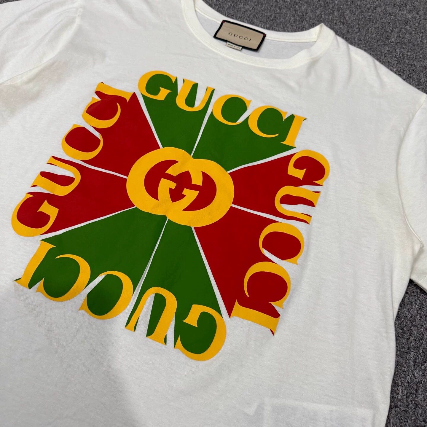 Gucci Gucci Double G White short-sleeve L Size US L / EU 52-54 / 3 - 3 Thumbnail