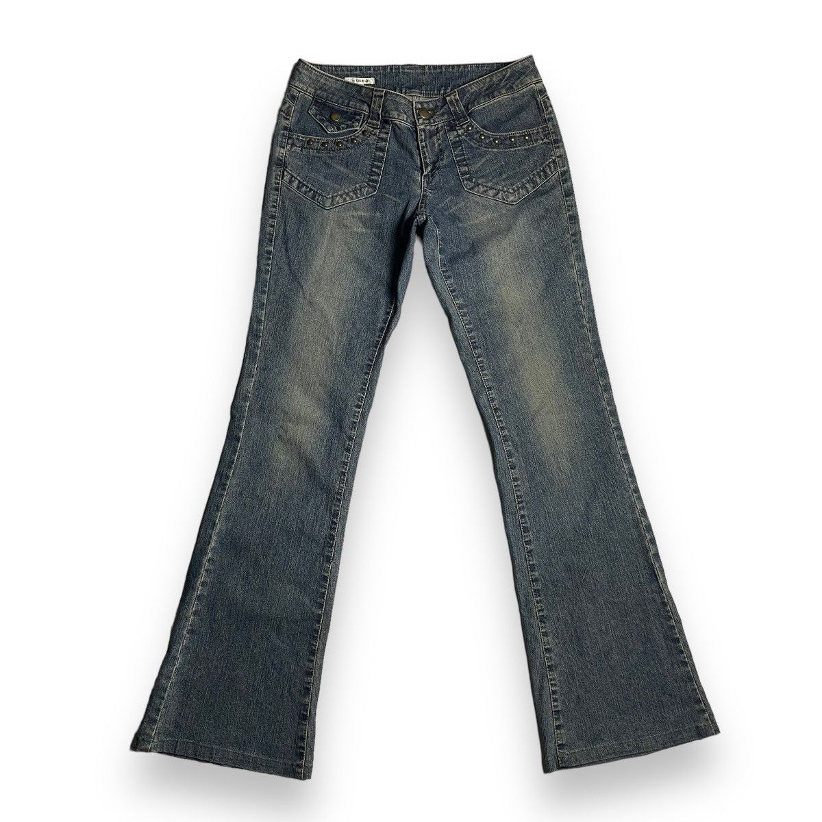 If Six Was Nine 🇯🇵 VINTAGE LUIS CHANTANT FLARE DENIM PANTS Size US 30 / EU 46 - 1 Thumbnail