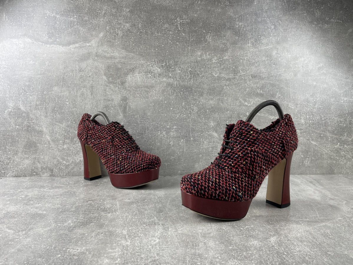 Other Massimolonardo Red Platform Heels Size US 8 / IT 38 - 4 Thumbnail
