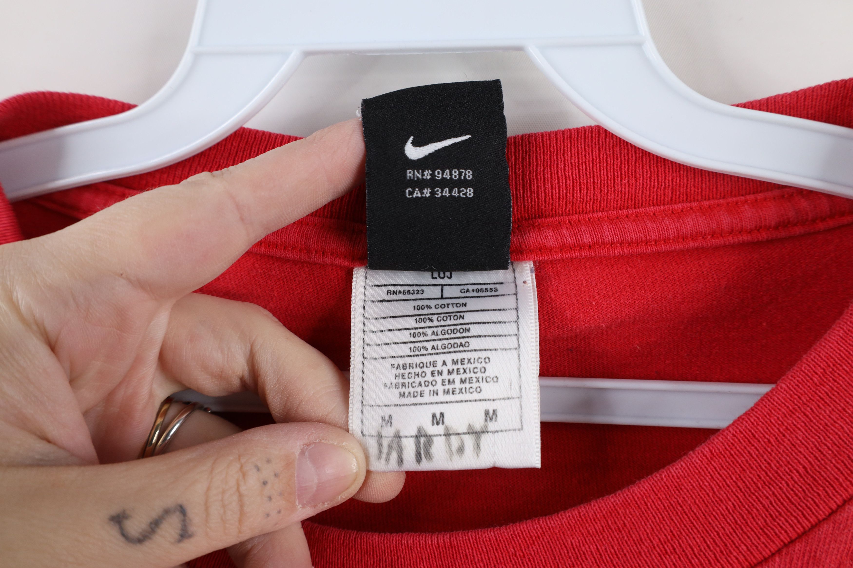 Nike × Vintage Vintage Nike Swoosh Fresno State Long Sleeve T-Shirt Red Size US M / EU 48-50 / 2 - 10 Thumbnail