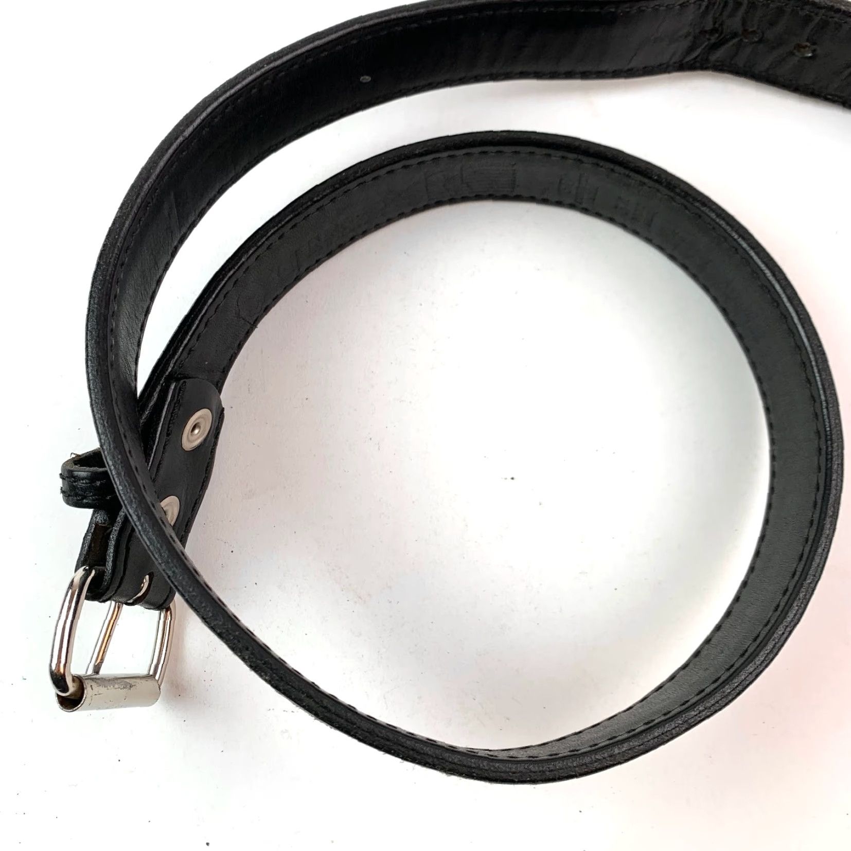 Vintage Alien Gear Heavy Men’s Black Tactical Belt Leather Roller Buckle 34 Leather Belt 1.5" Wide Mens Vintage? No (but actually not vintage). Size 34 - 3 Thumbnail
