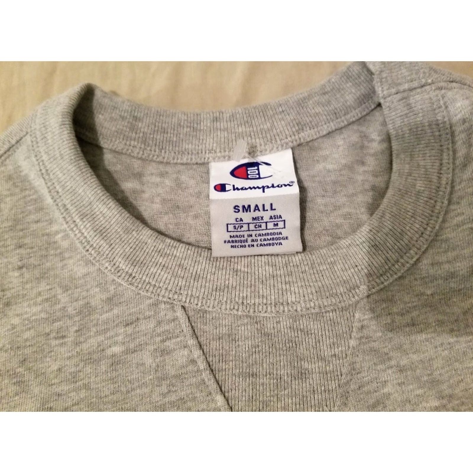 Champion Champion Shirt Mens S Gray Cotton Tee Athletic Gym Workout Size US S / EU 44-46 / 1 - 5 Thumbnail