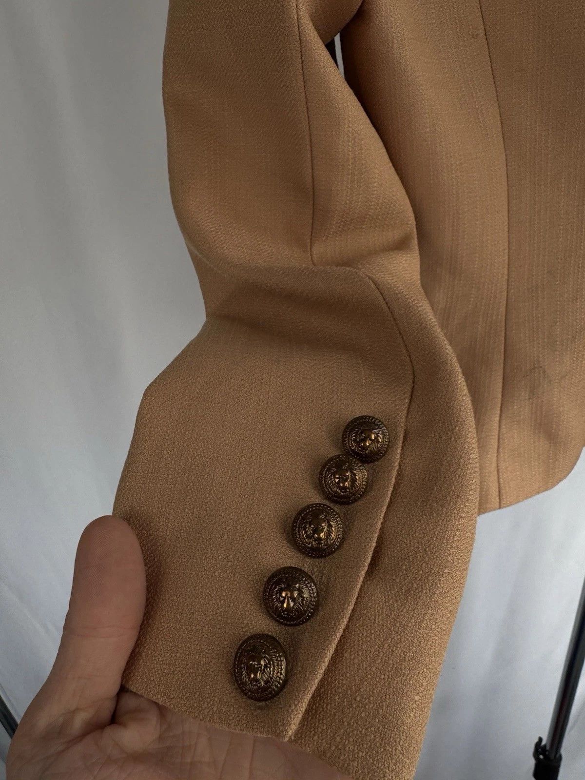 Balmain Balmain Paris Baby Double-Breasted Blazer Gold Button Jacket Size S / US 4 / IT 40 - 8 Thumbnail