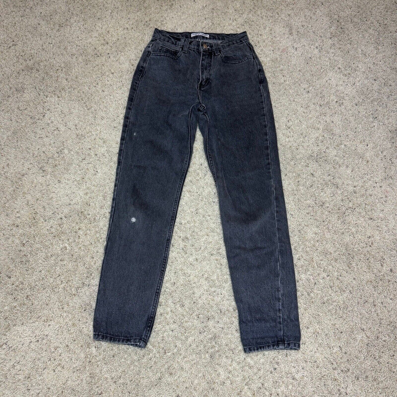 American Apparel American Apparel Womens Jeans Black Straight Leg Baggy Pants Size 42" / US 20 - 10 Thumbnail