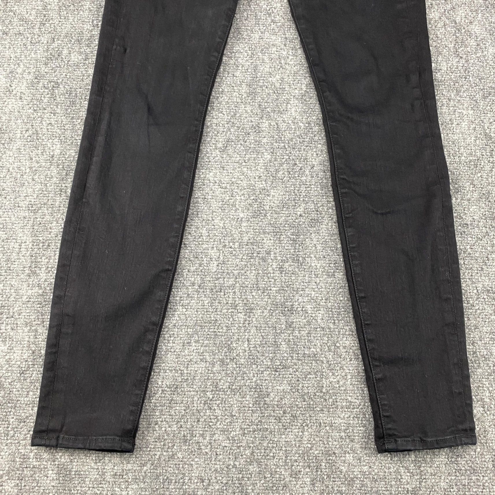 Good American Good American Jeans Womens 0/25 Black Skinny Stretch Denim High Rise 5-Pocket Zip Closed Slim Leg Jeans Womens Size 42" / US 20 - 4 Thumbnail